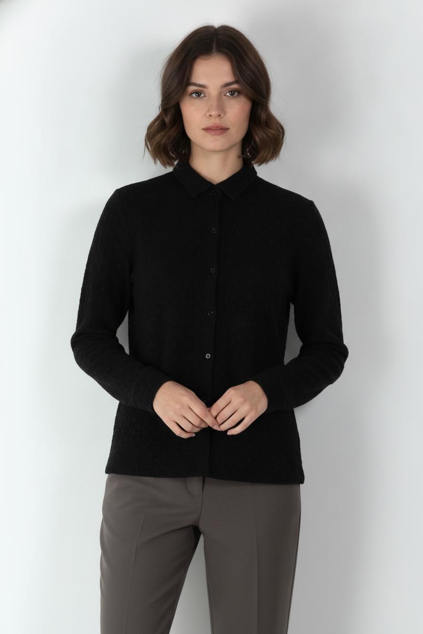 Blouse MAJESTIC FILATURES - SECONDE MAIN Black