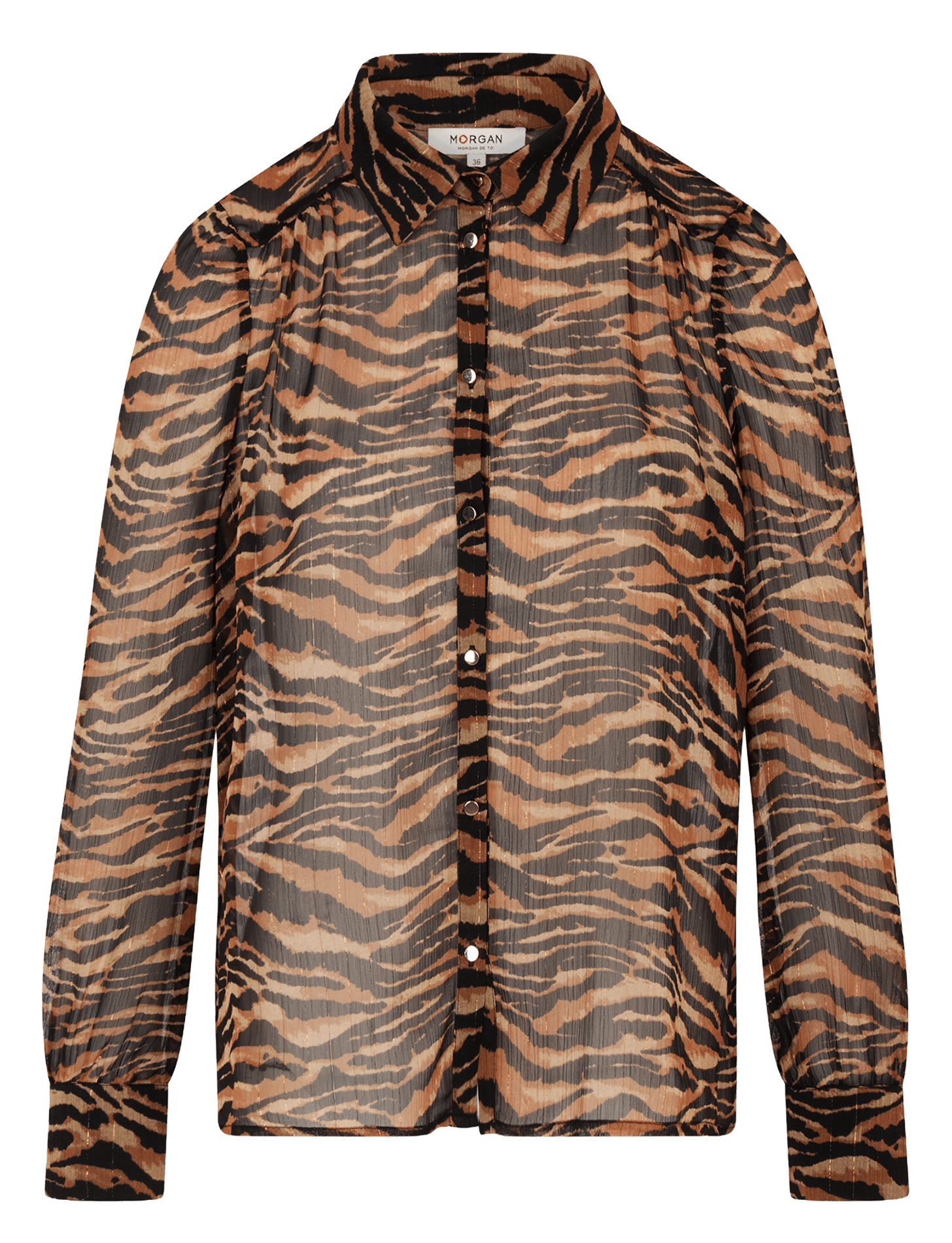 Gerade geschnittene Bluse mit Print MORGAN Mehrfarbig
