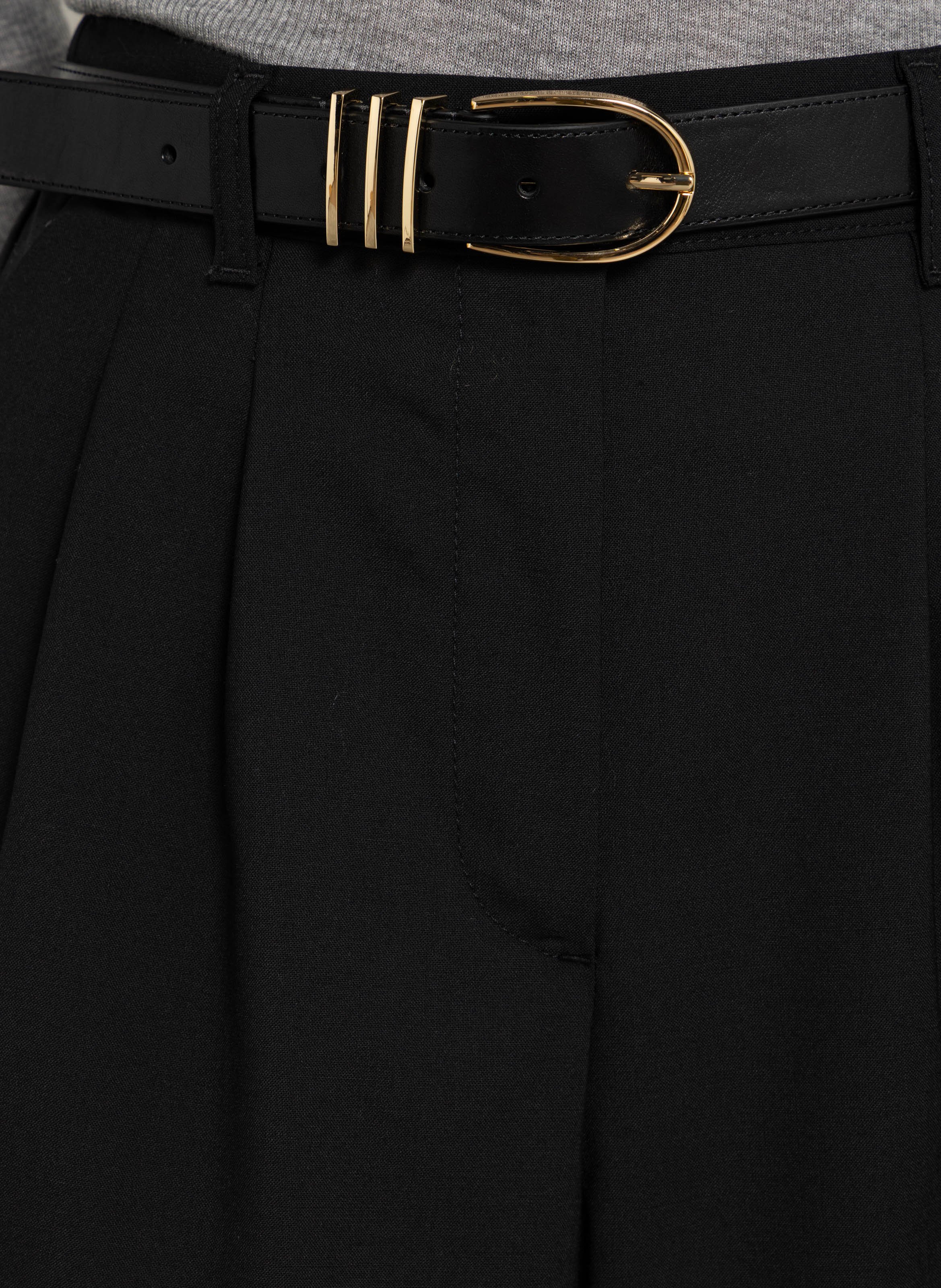 Leather belt MAISON 123 Black