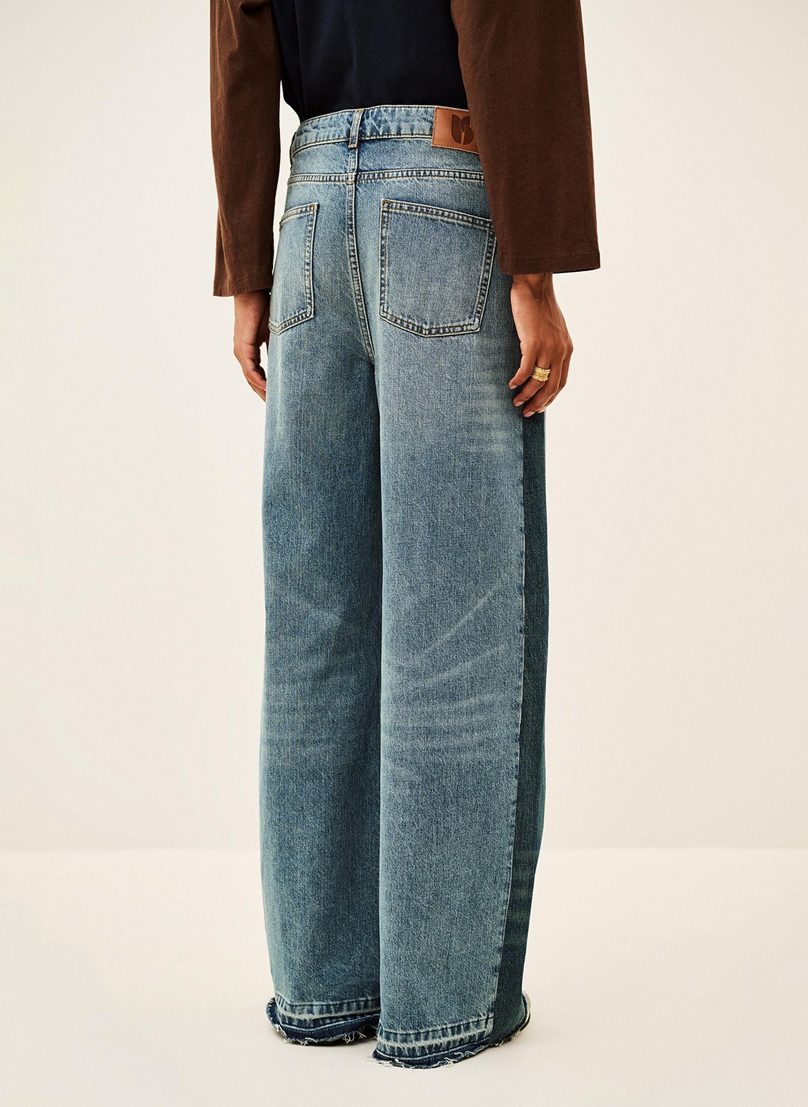 High-rise wide-leg jeans BA&SH Blue