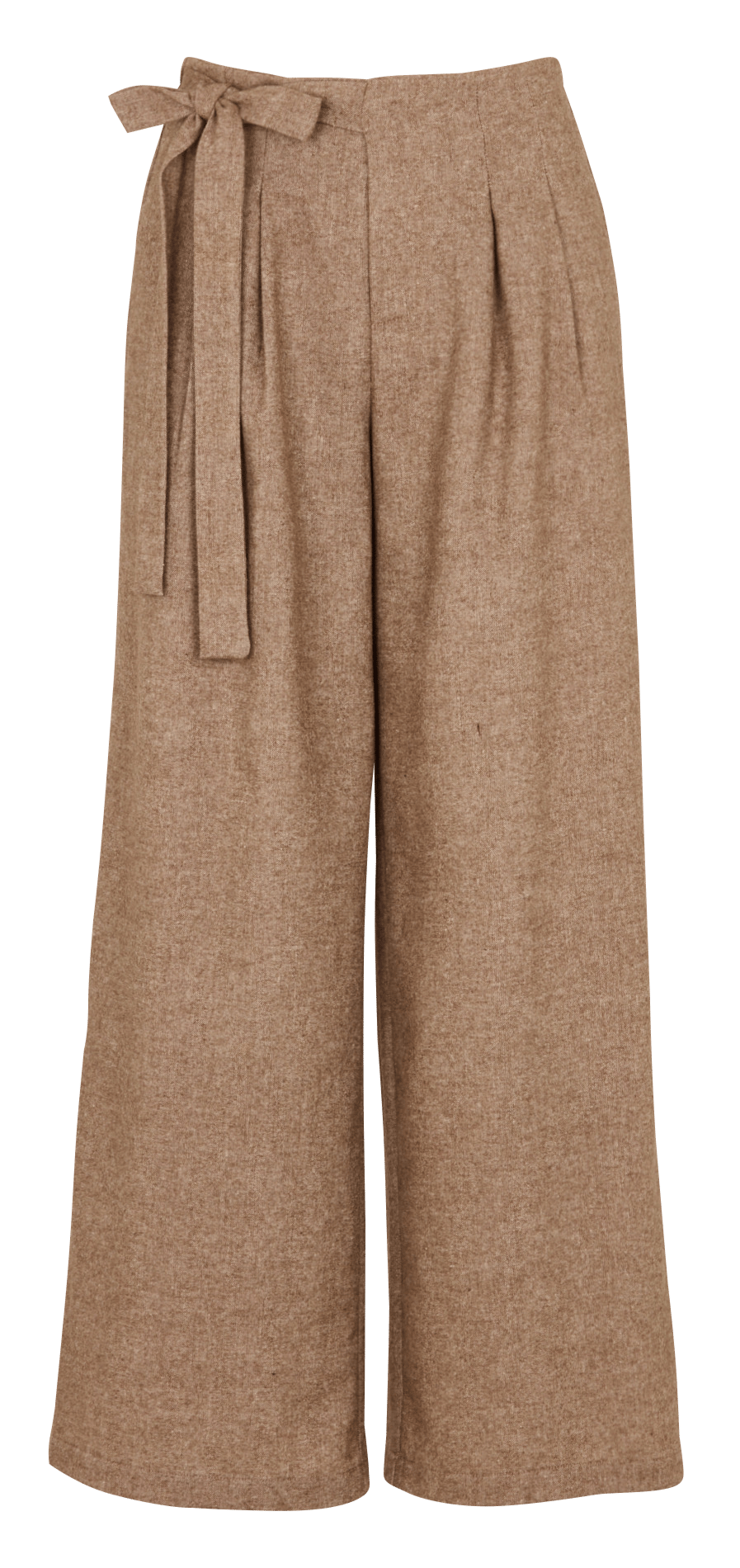 Wijde broek met plooien en riem THE KORNER Geel