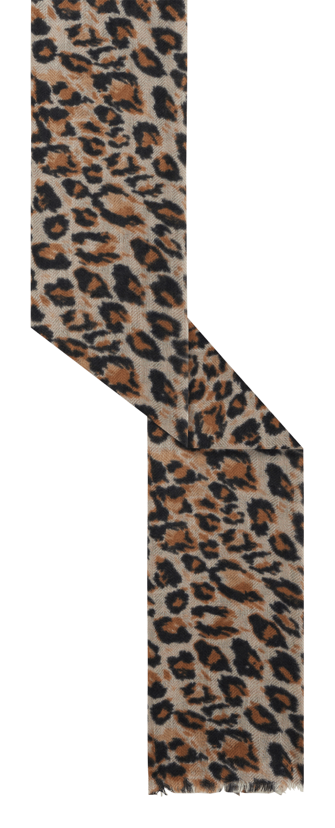 Printed wool and cashmere scarf GERARD DAREL Brown