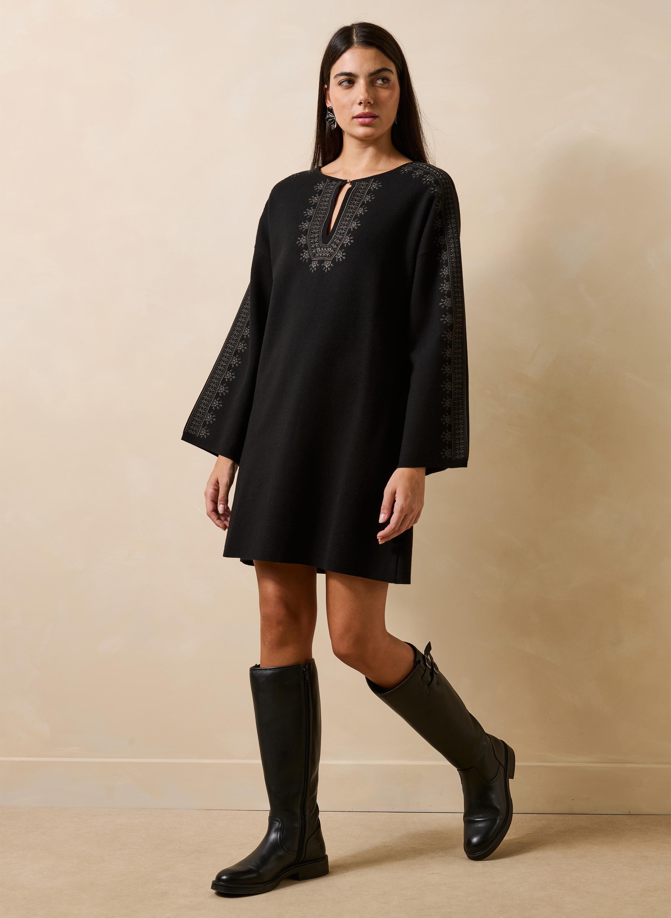 Short straight dress LA FEE MARABOUTEE Multicolored