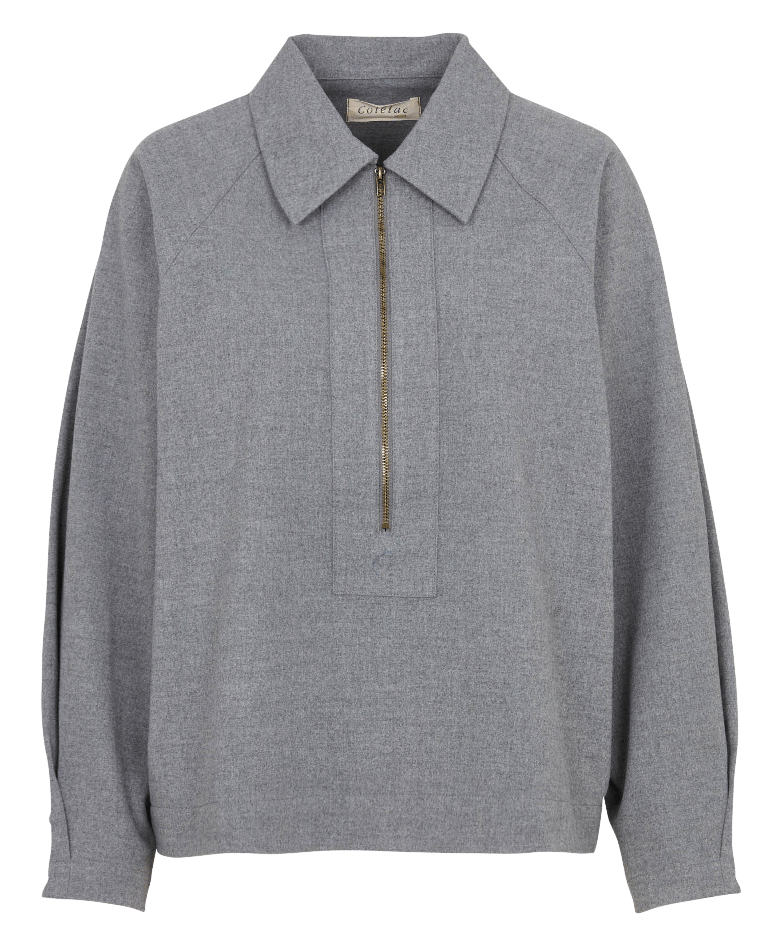 Sweat ample à col zippé COTELAC ACOTE Gris