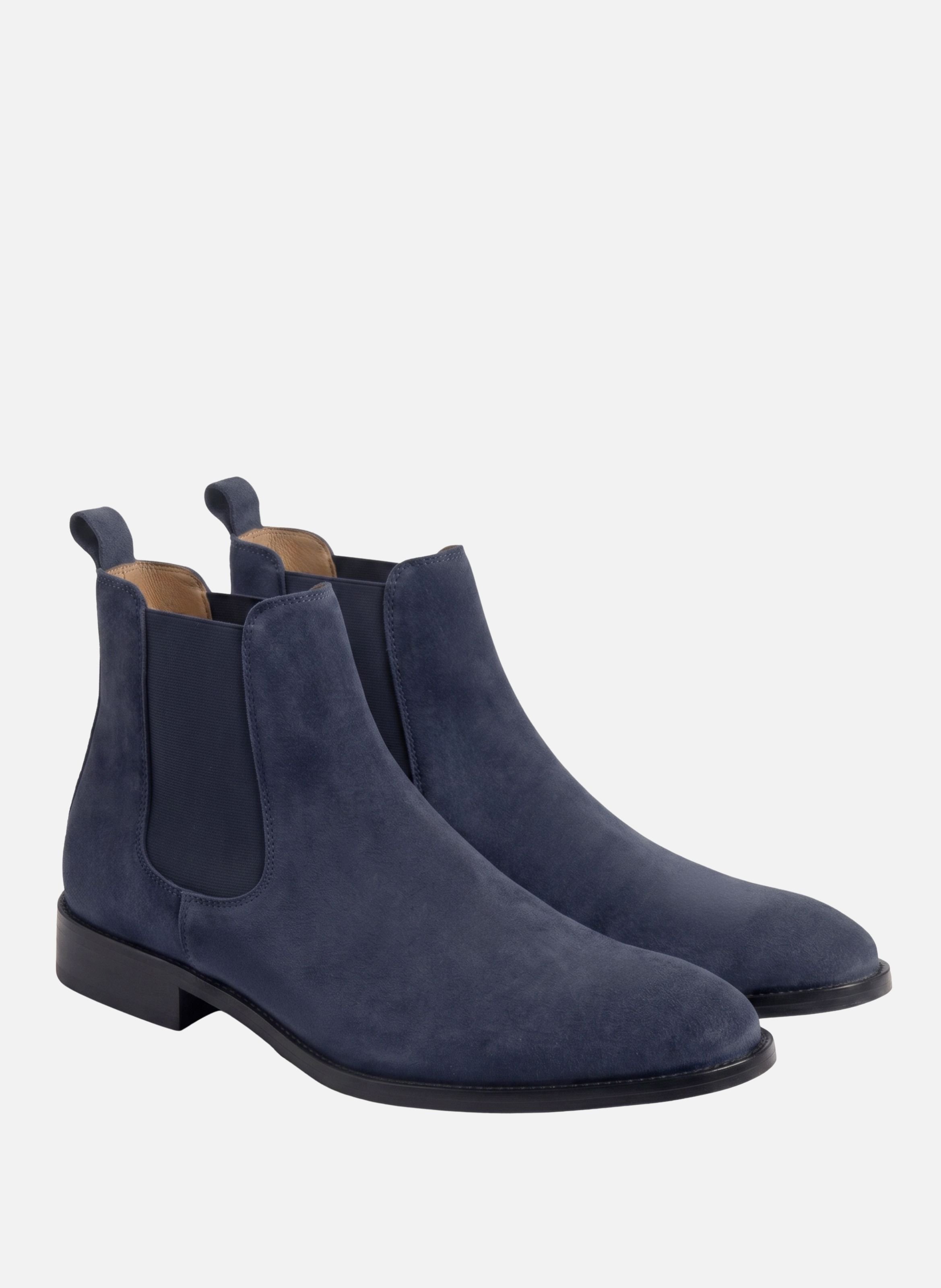Chelsea boots martin cuir daim JULES & JENN Bleu