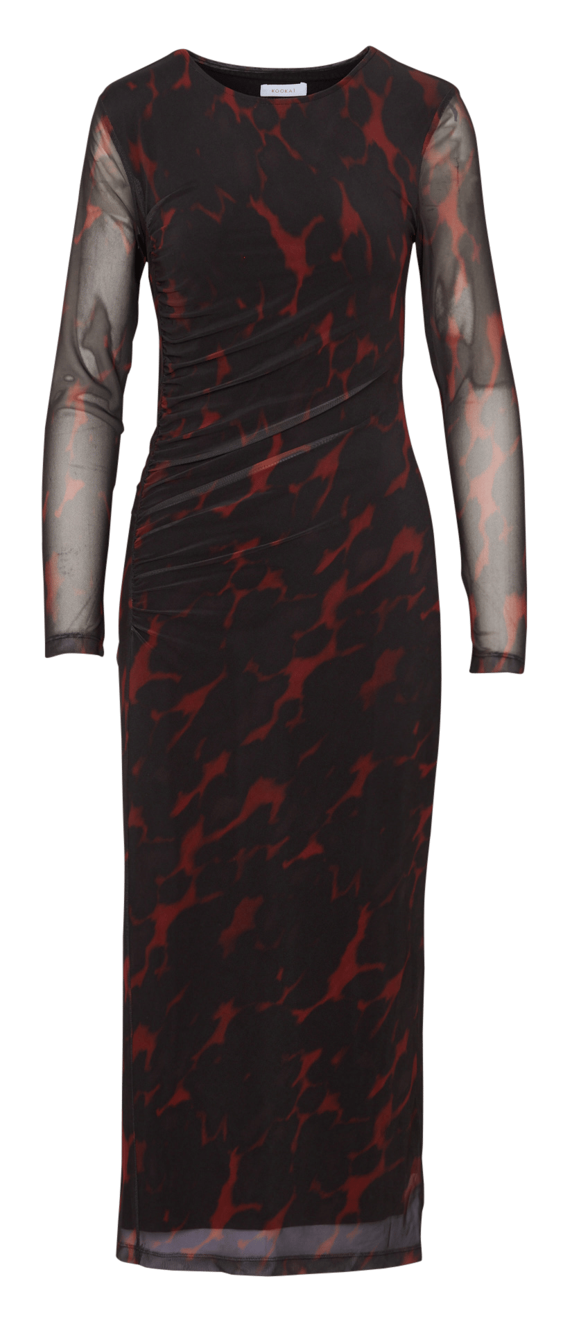 Printed bodycon maxi dress | Brown KOOKAI Women