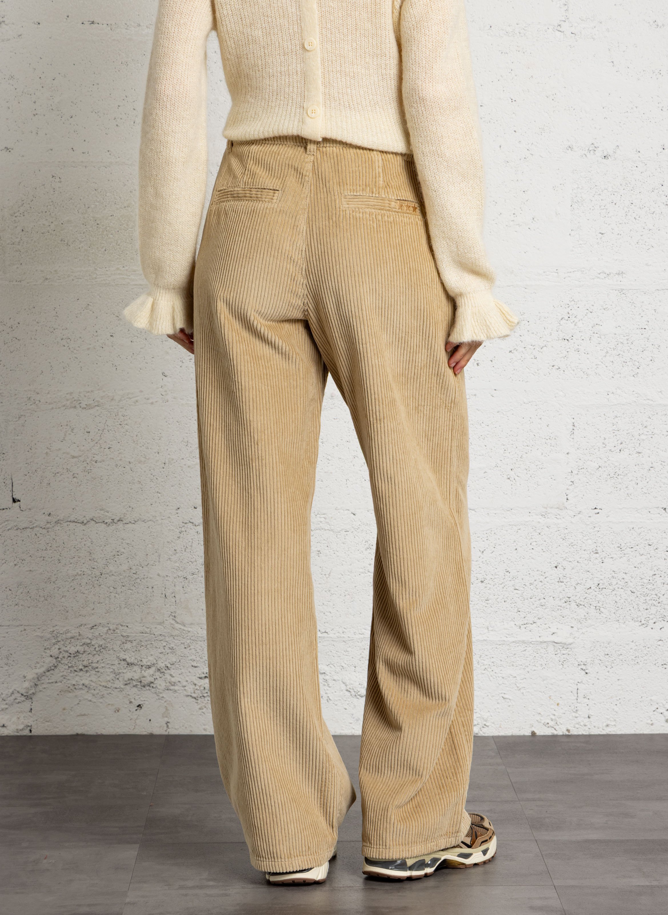 Weites Cordhose aus Baumwolle SUD EXPRESS Beige