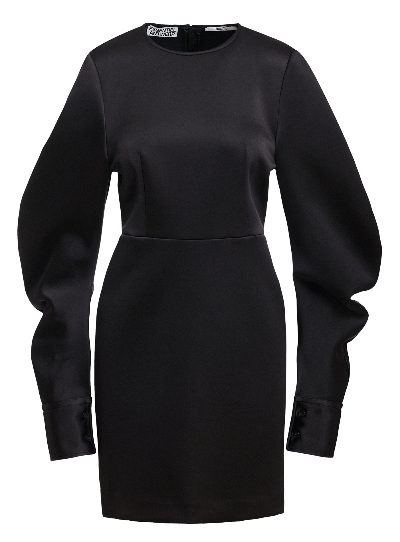 Robe courte droite col rond ESSENTIEL ANTWERP Noir