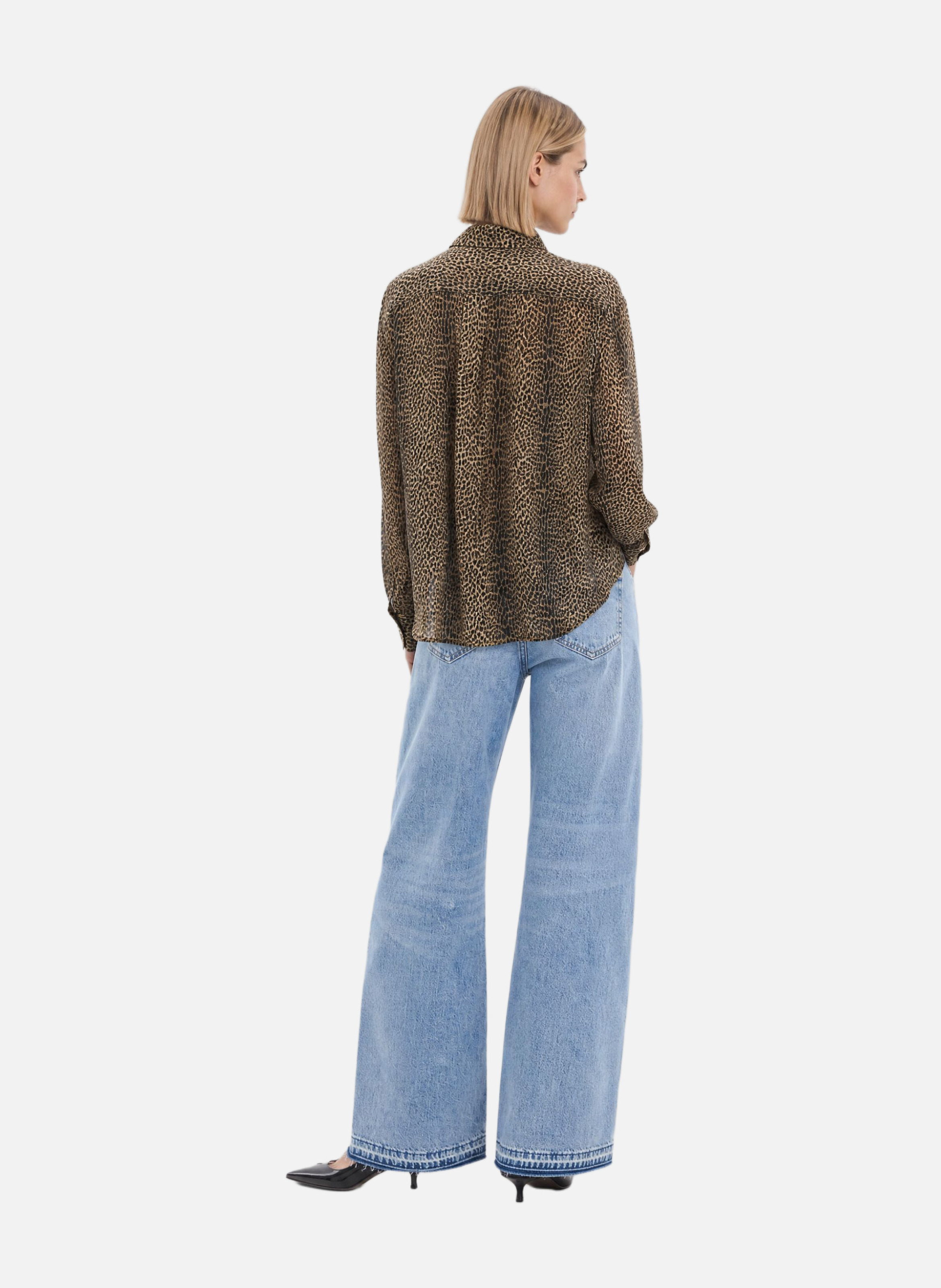 Leopard-print pussy-bow blouse THE KOOPLES Multicolored