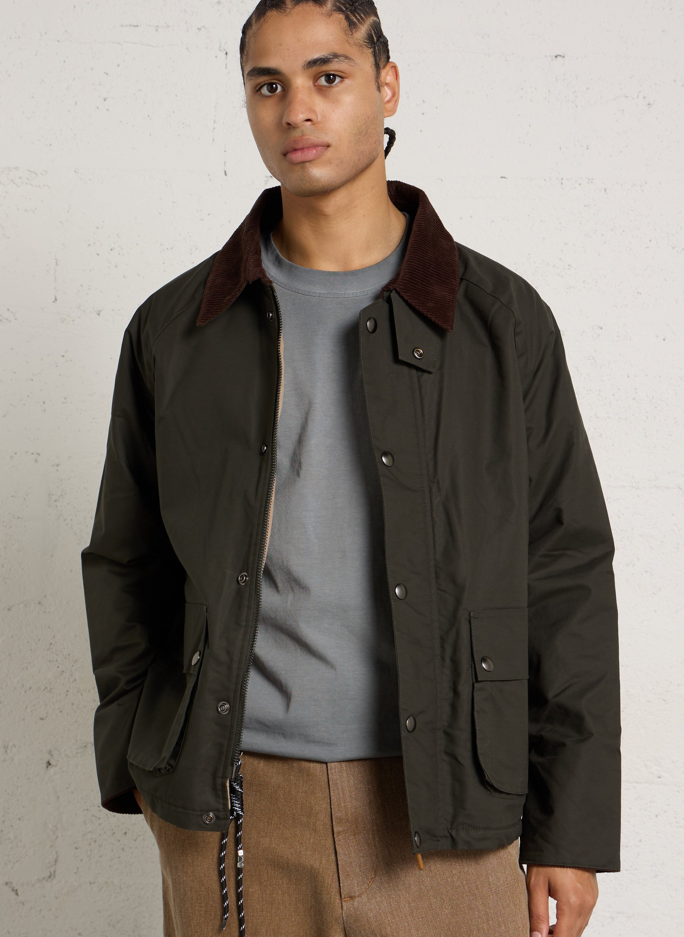 Gerader Blouson mit klassischem Kragen aus Baumwolle IMPERIAL Grun