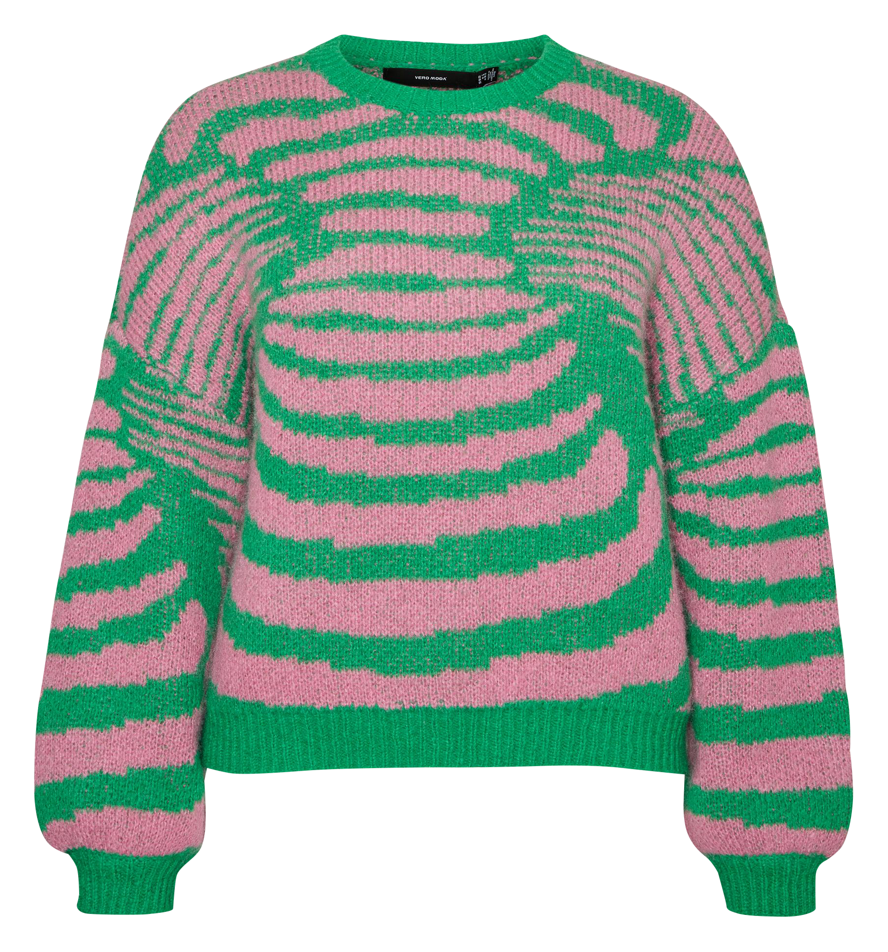 Pull bicolore à col rond   VERO MODA CURVE Vert