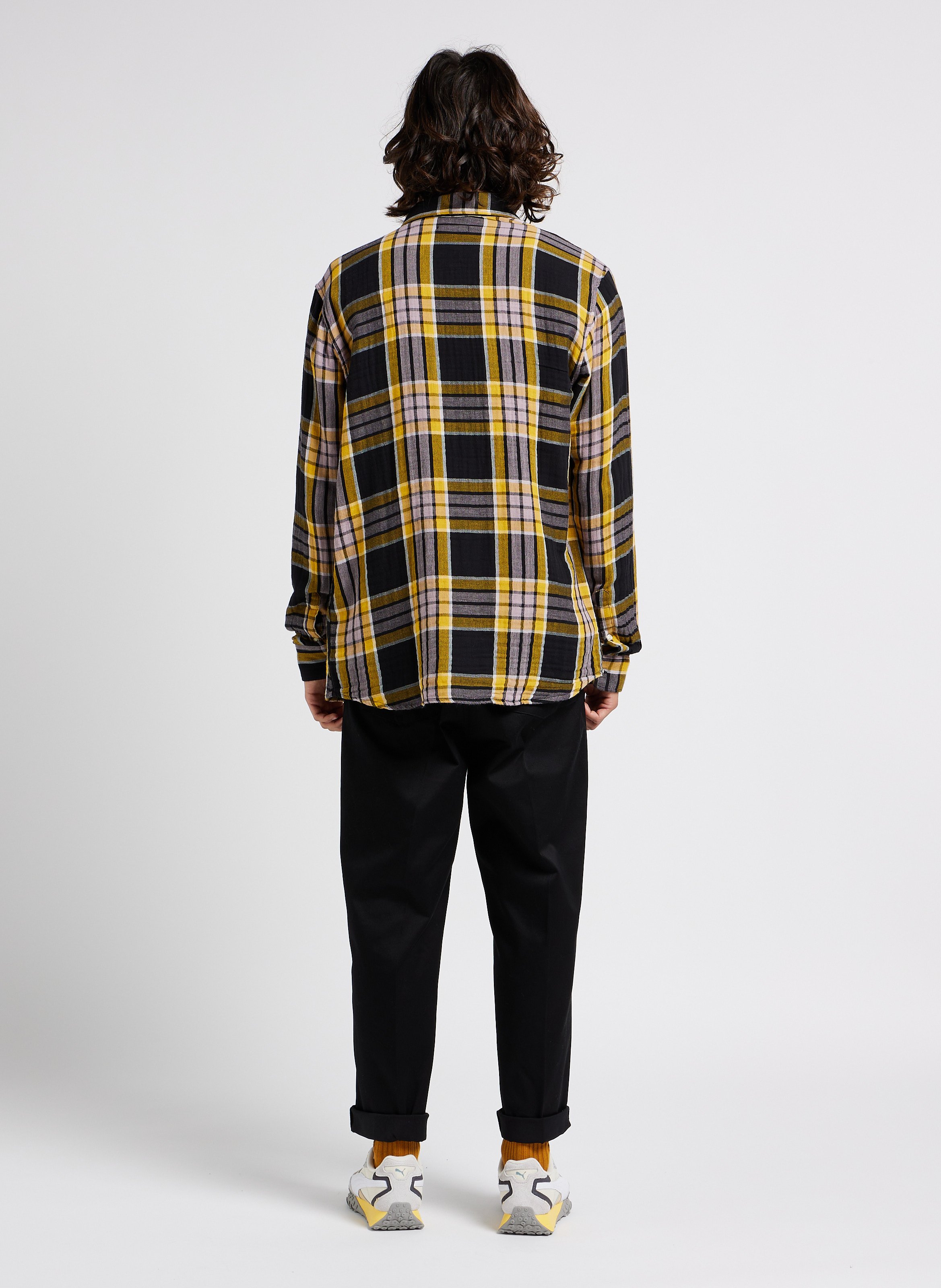 Chemise col américain à carreaux en coton bio KNOWLEDGE COTTON APPAREL Multicolore