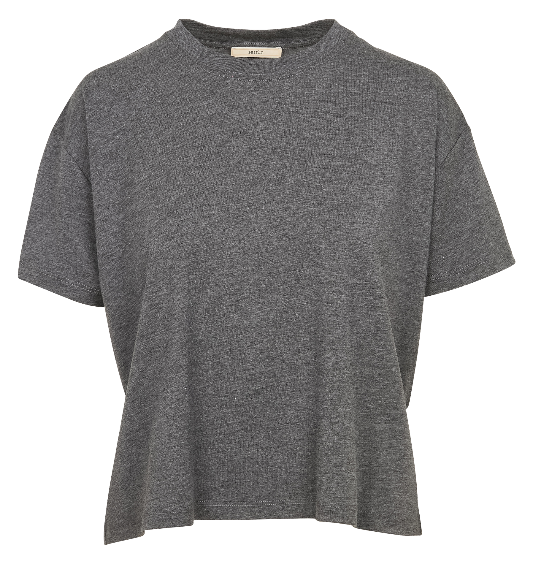 Fluid loose-fit round-neck T-shirt SESSUN Grey