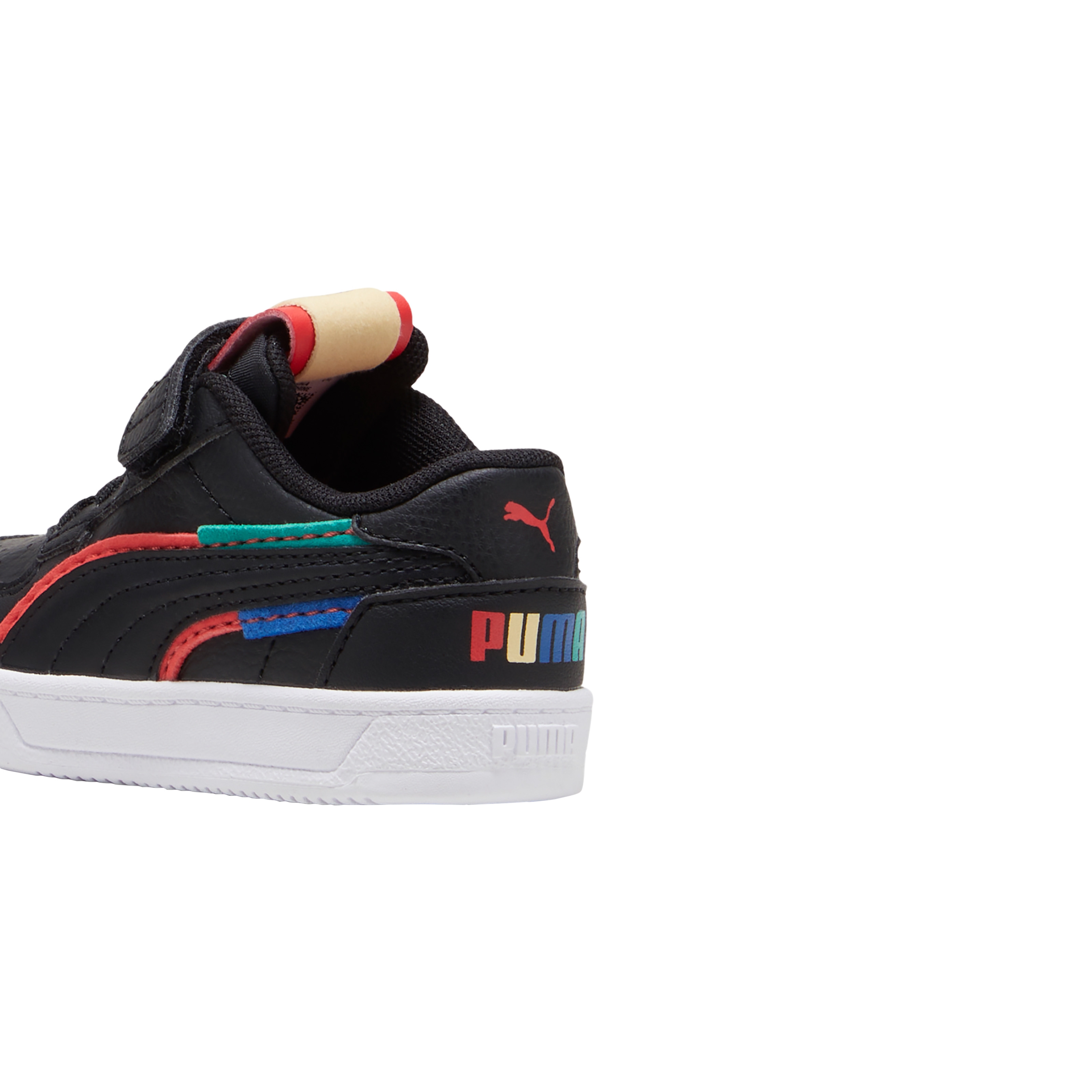 Children's Velcro sneakers Caven 2.0 in red, black, and blue with AC+ technology. PUMA Multicolored