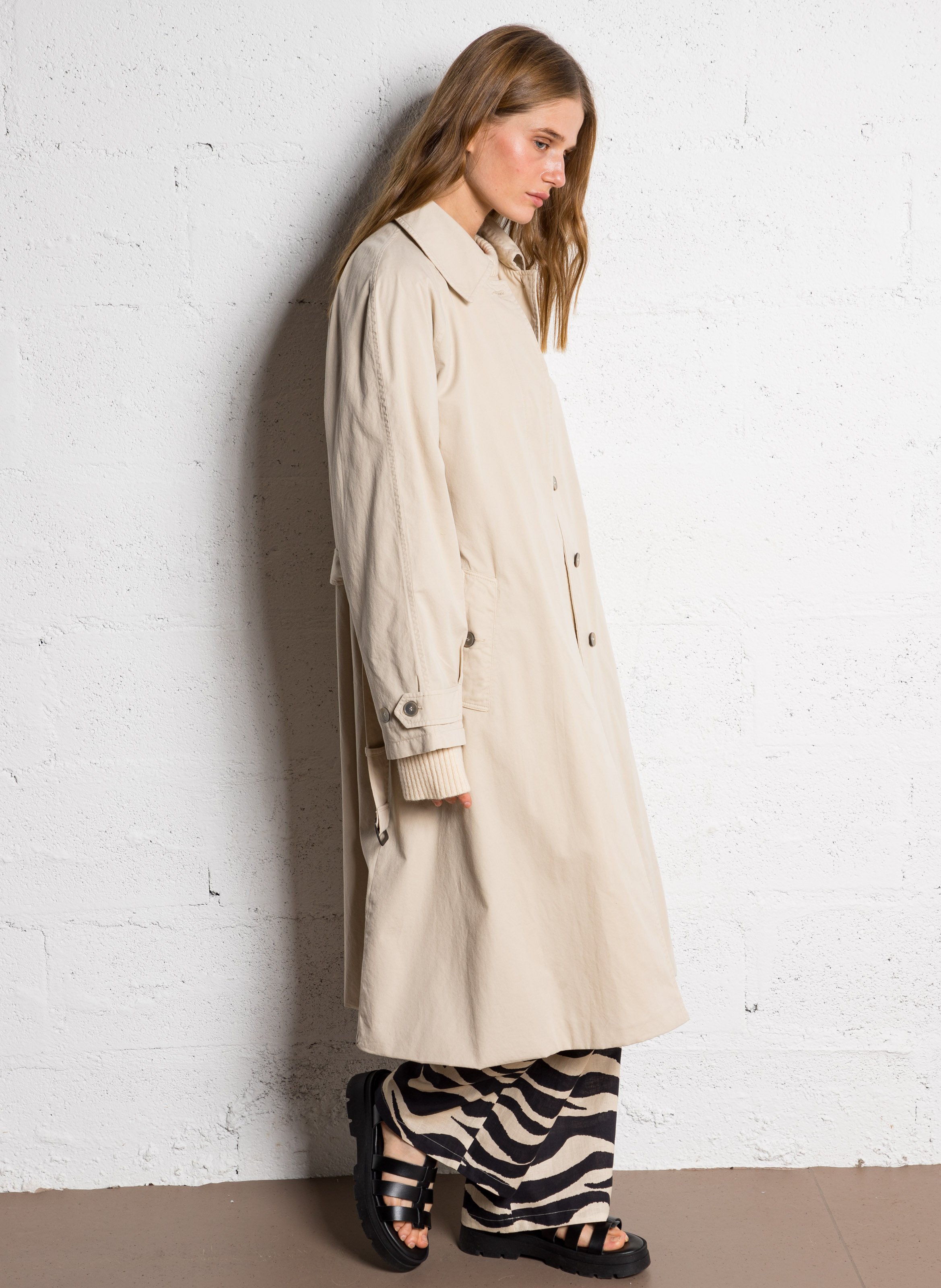 Oversized trenchcoat van katoen THE NEW SOCIETY Beige