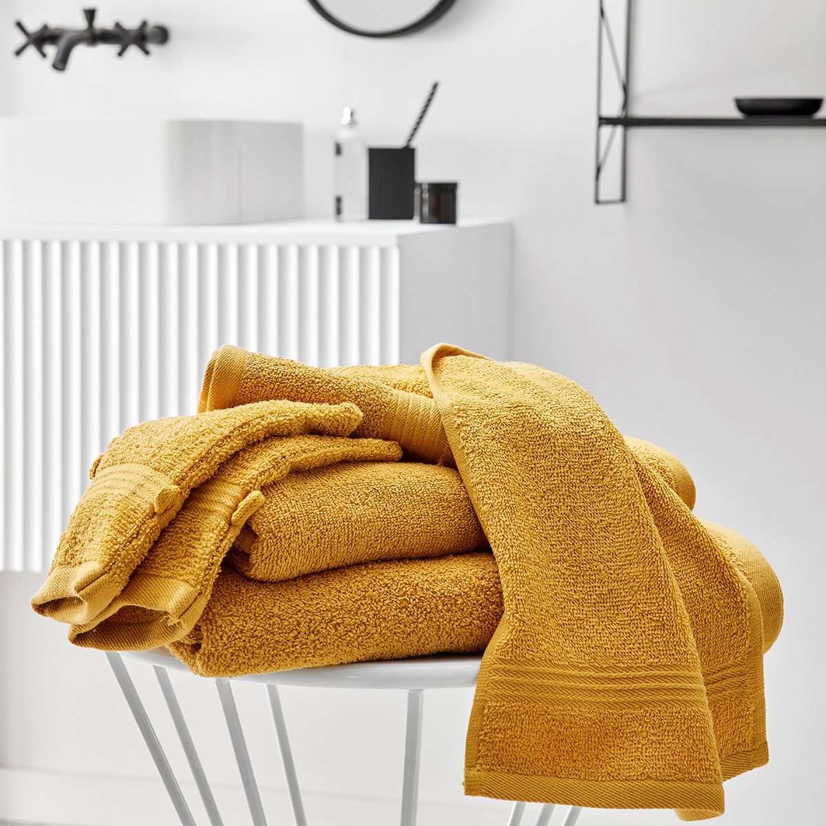 Solid color cotton bath towel TODAY LINGE DE MAISON Yellow