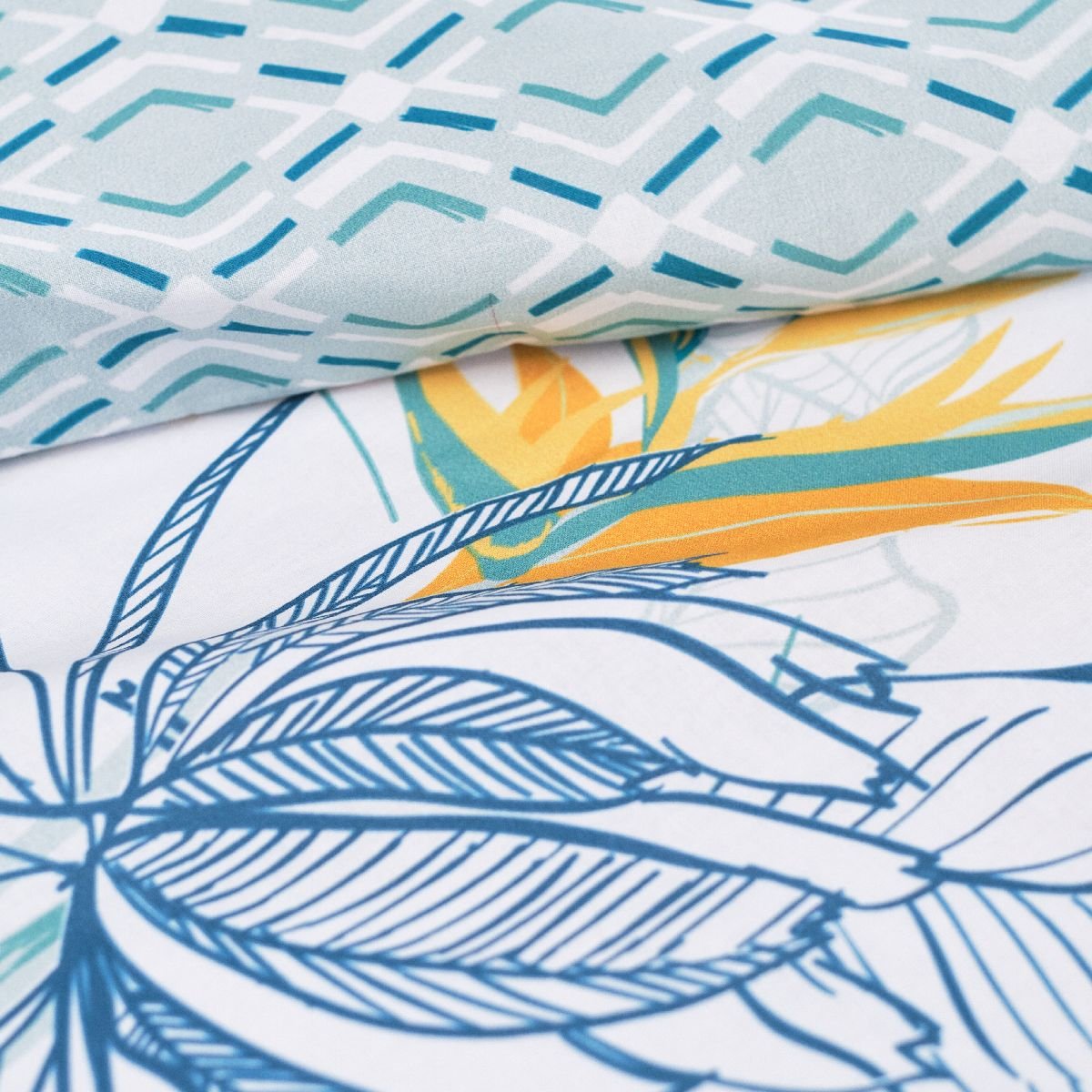 Printed cotton bed set TODAY LINGE DE MAISON White