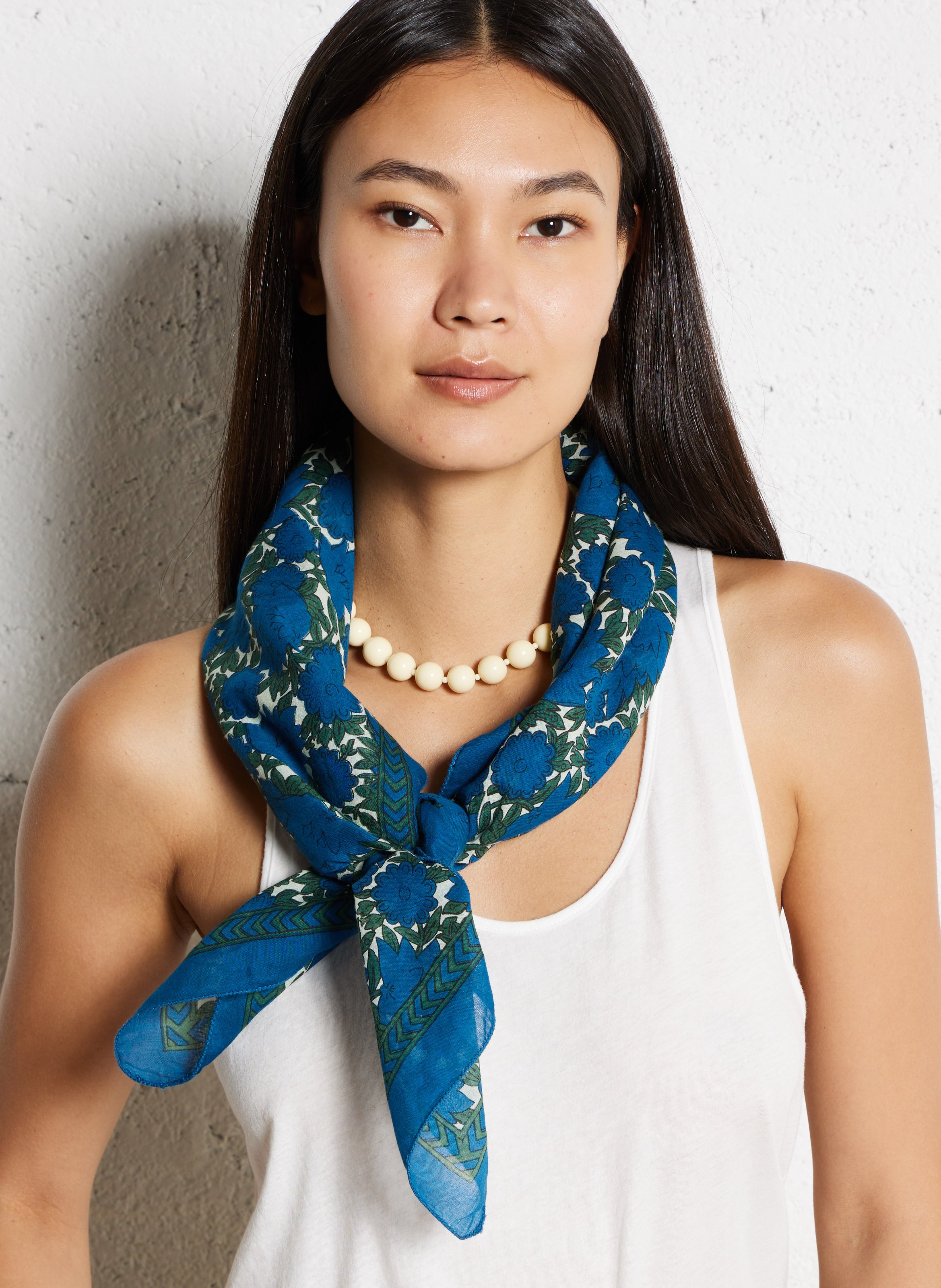 Foulard en coton MOISMONT Bleu