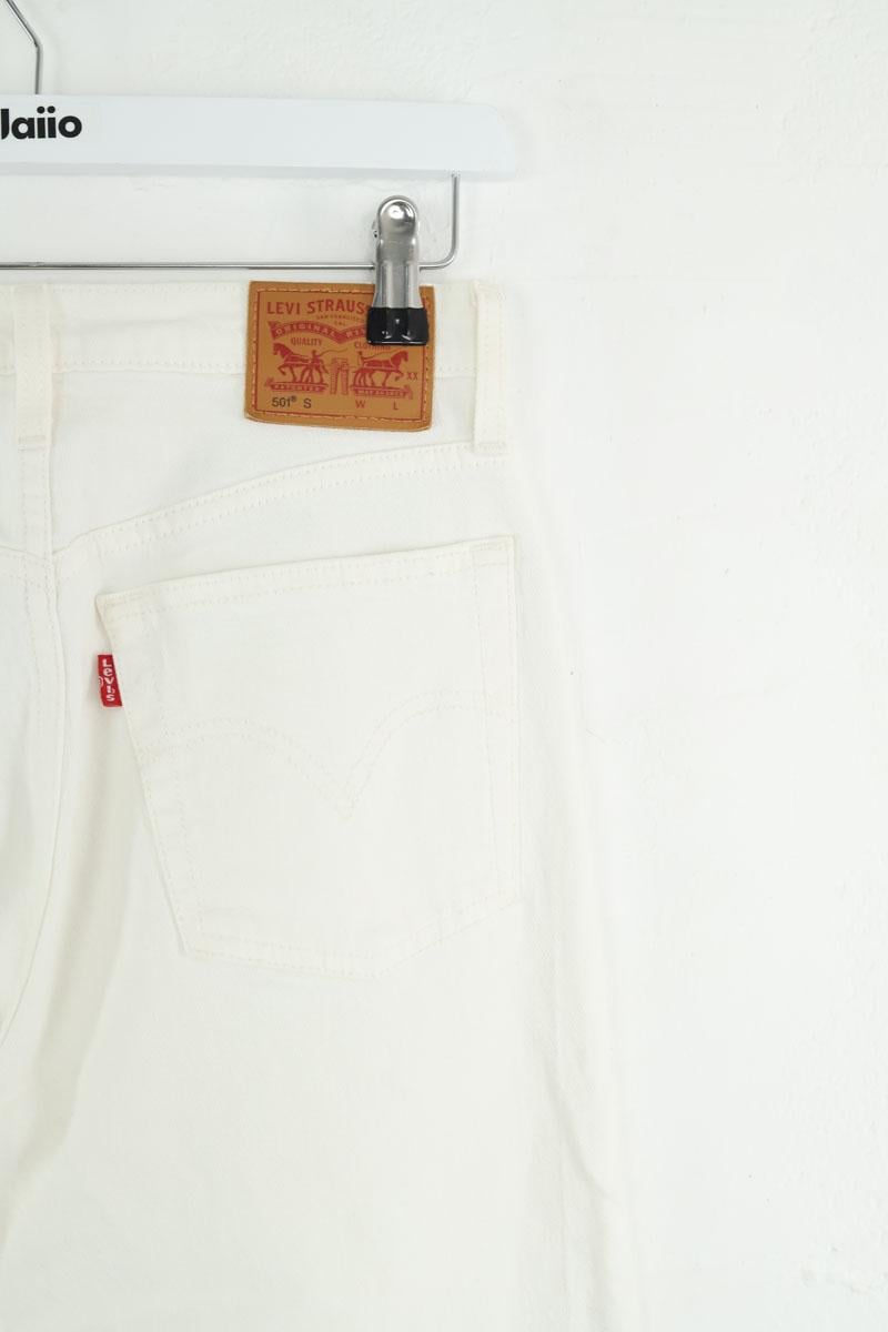 501 slim jeans in cotton LEVI'S - Seconde main White