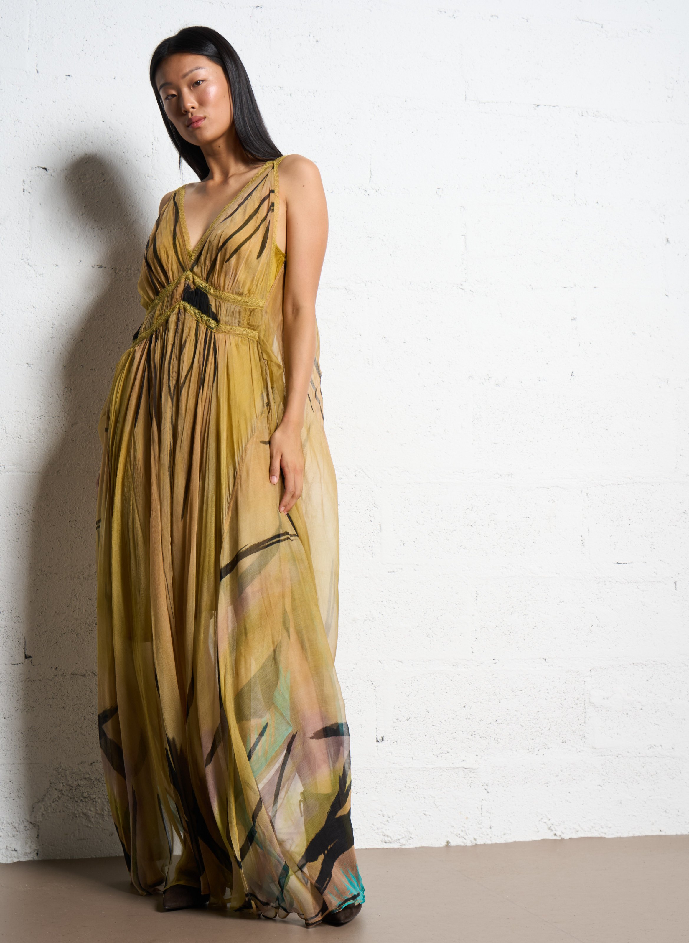 Robe longue imprimée MES DEMOISELLES Multicolore