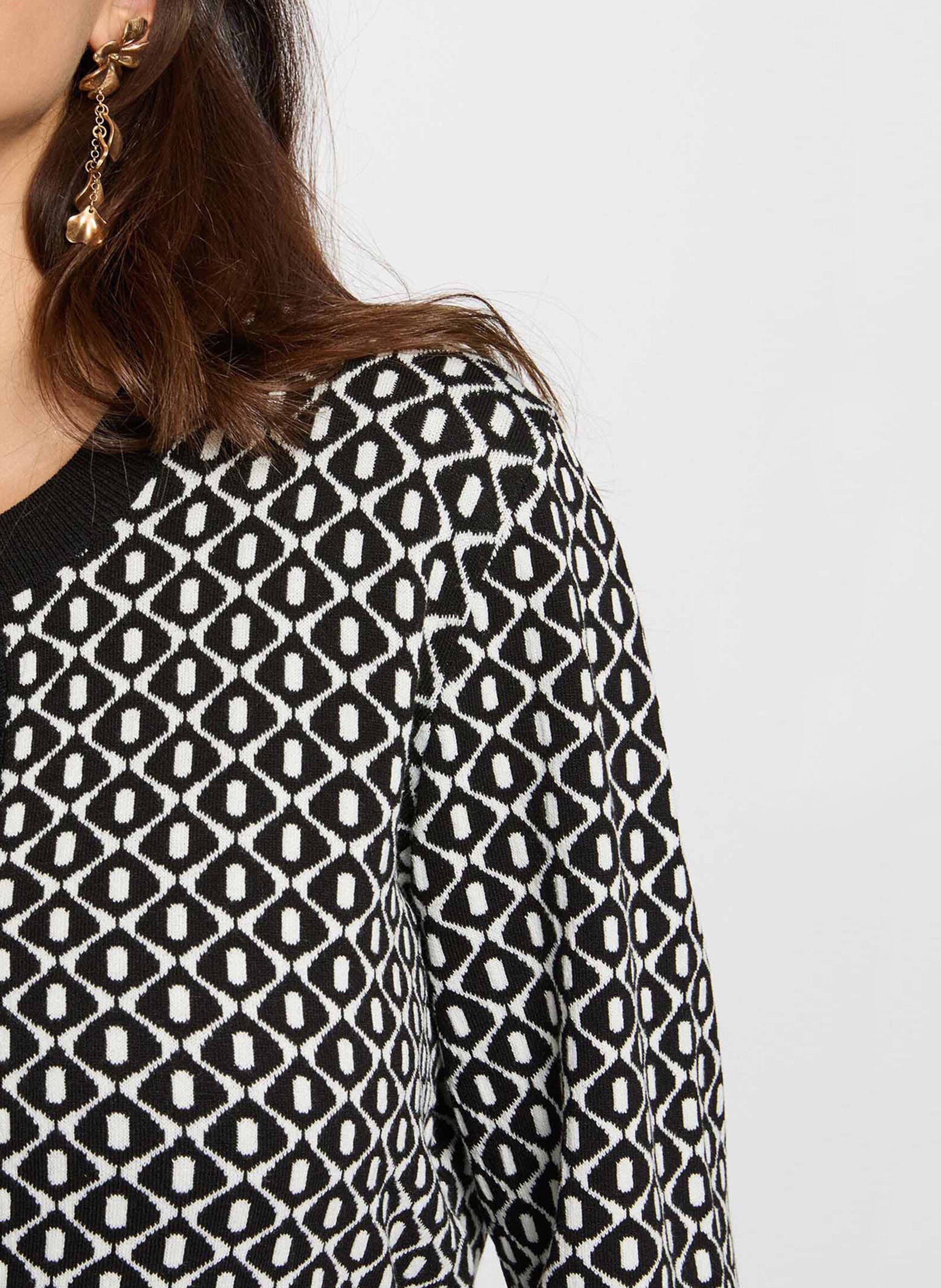 Strickjacke mit Rundhalsausschnitt MORGAN Schwarz