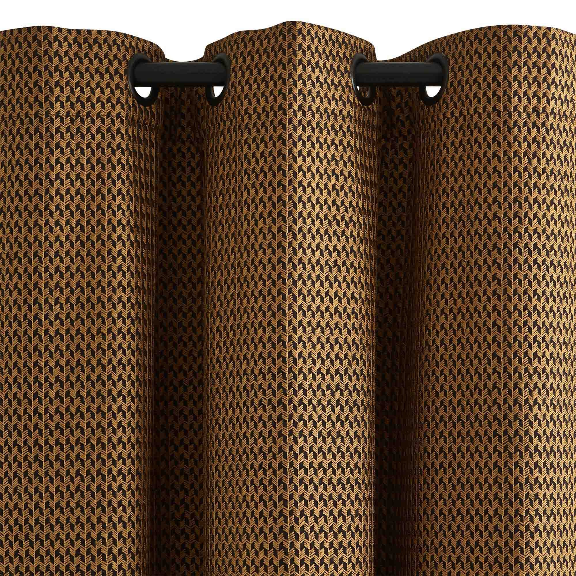 Rideau à oeillets noirs doublé MADURA Noir