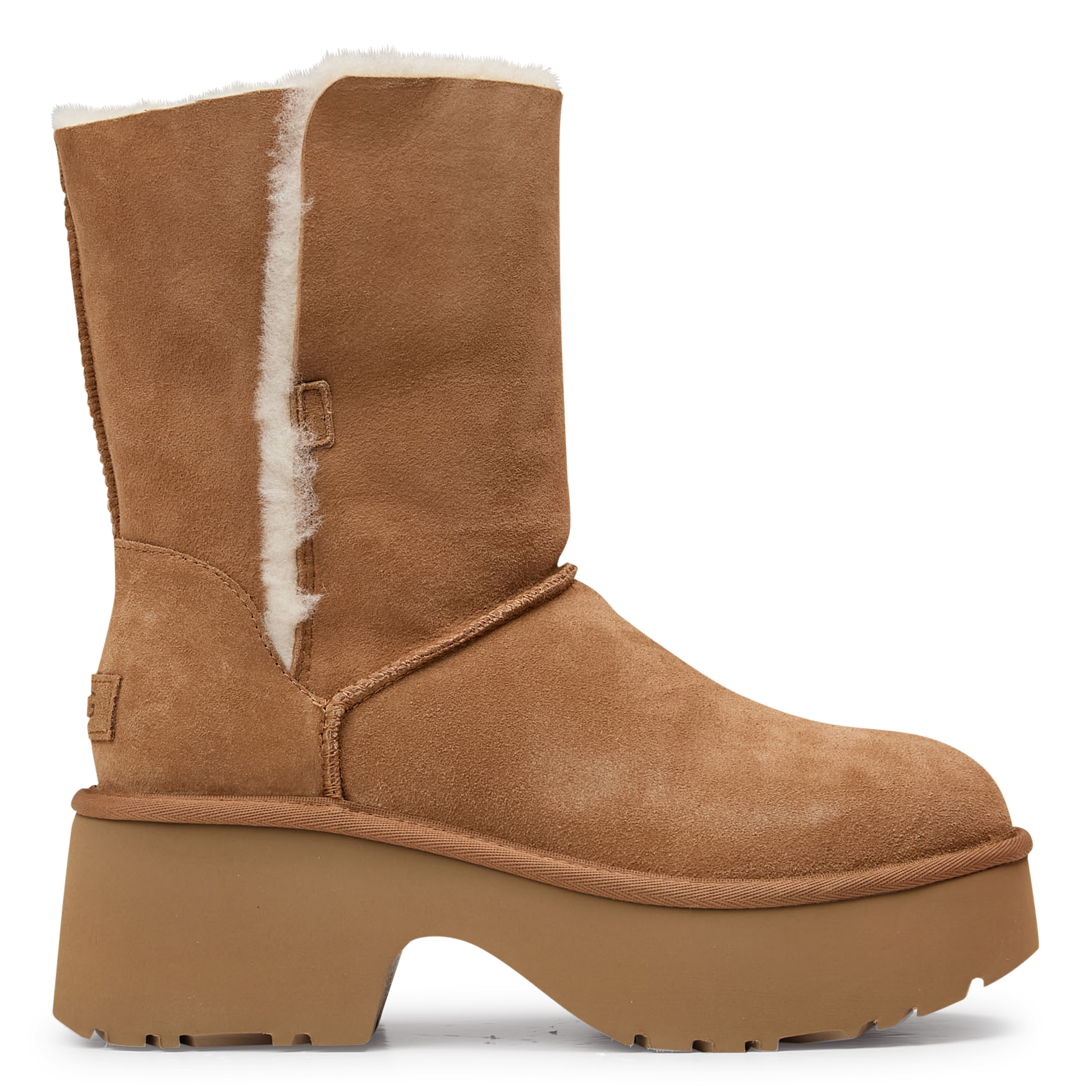 Boots en cuir à plateforme UGG Marron