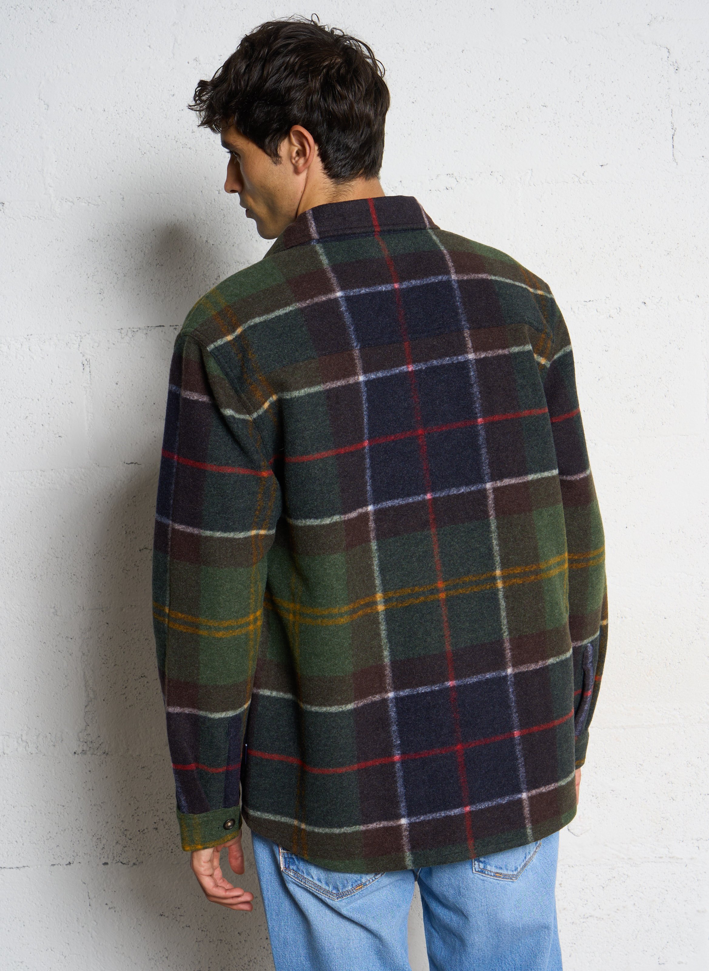 Geruite overshirt BARBOUR Groen