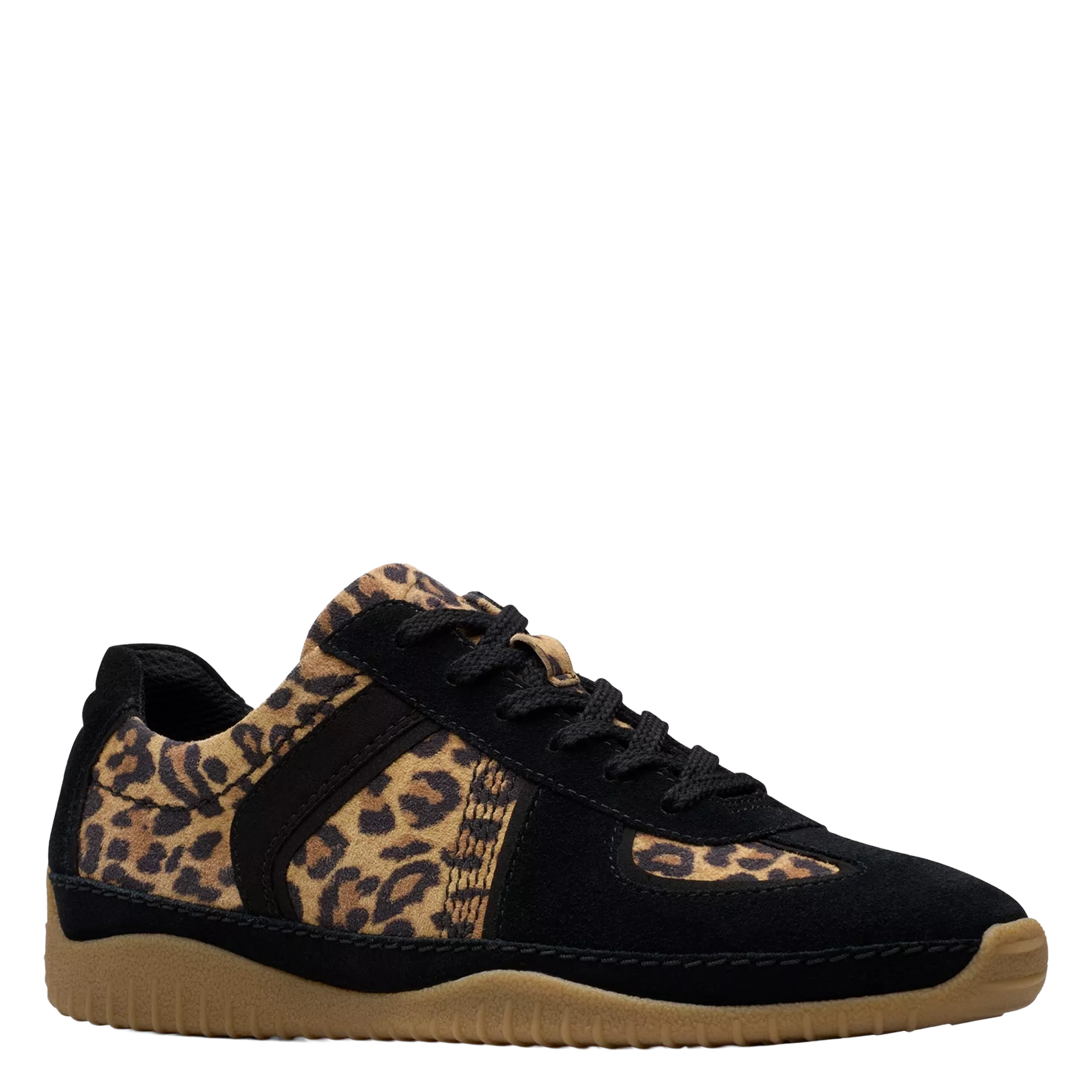 Baskets basses en cuir CLARKS Noir
