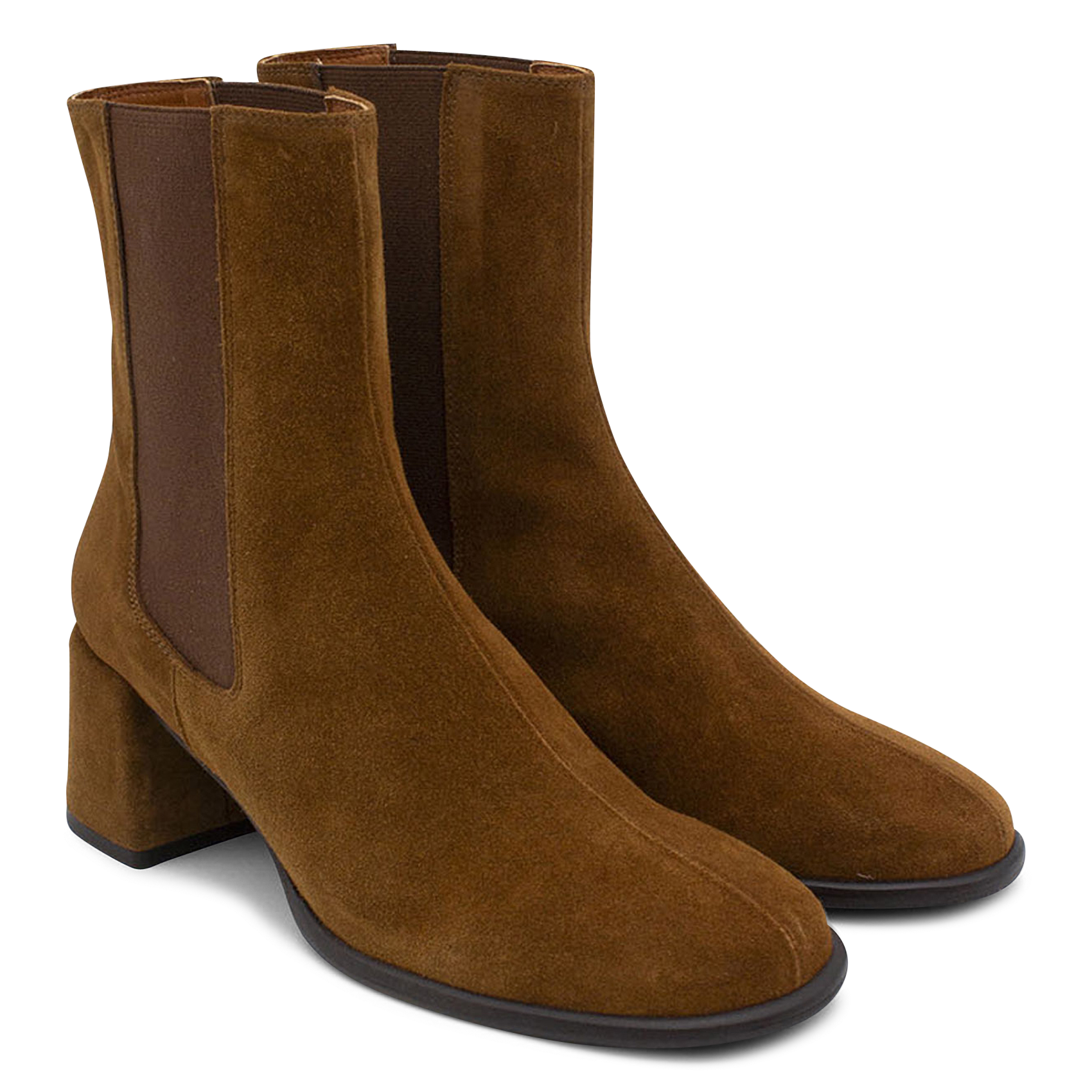Bottines en cuir velours ANGEL ALARCON Marron
