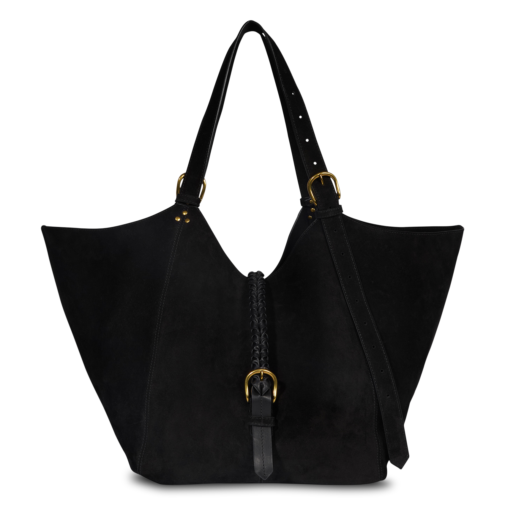 Sac cabas en cuir velours JEROME DREYFUSS Noir
