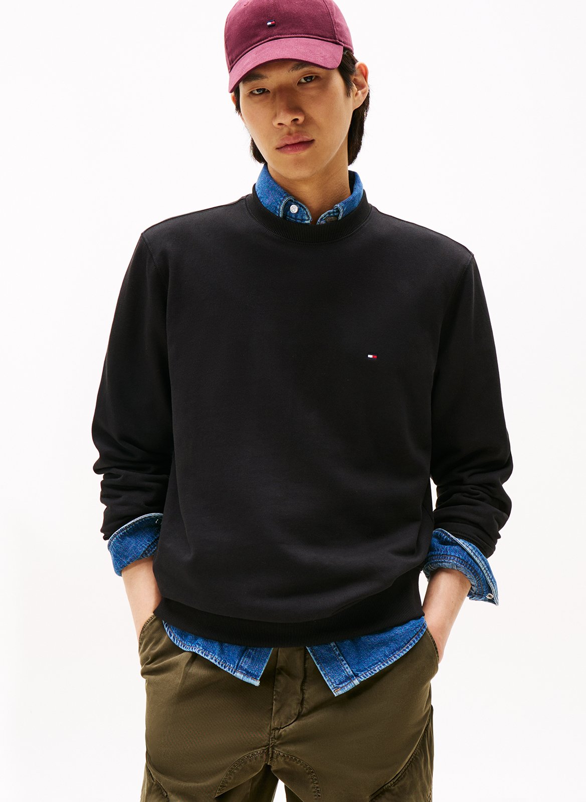 Oversize-Sweatshirt aus Baumwolle mit Rundhalsausschnitt TOMMY HILFIGER