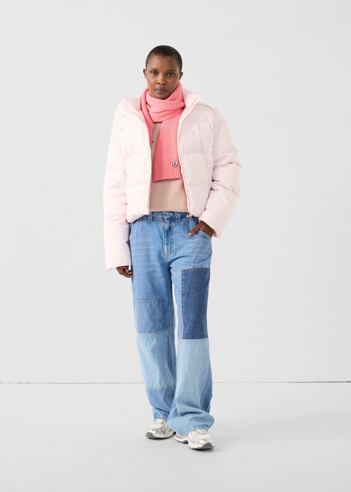 Puffer jacket for extreme cold by Paule. JOTT Pink