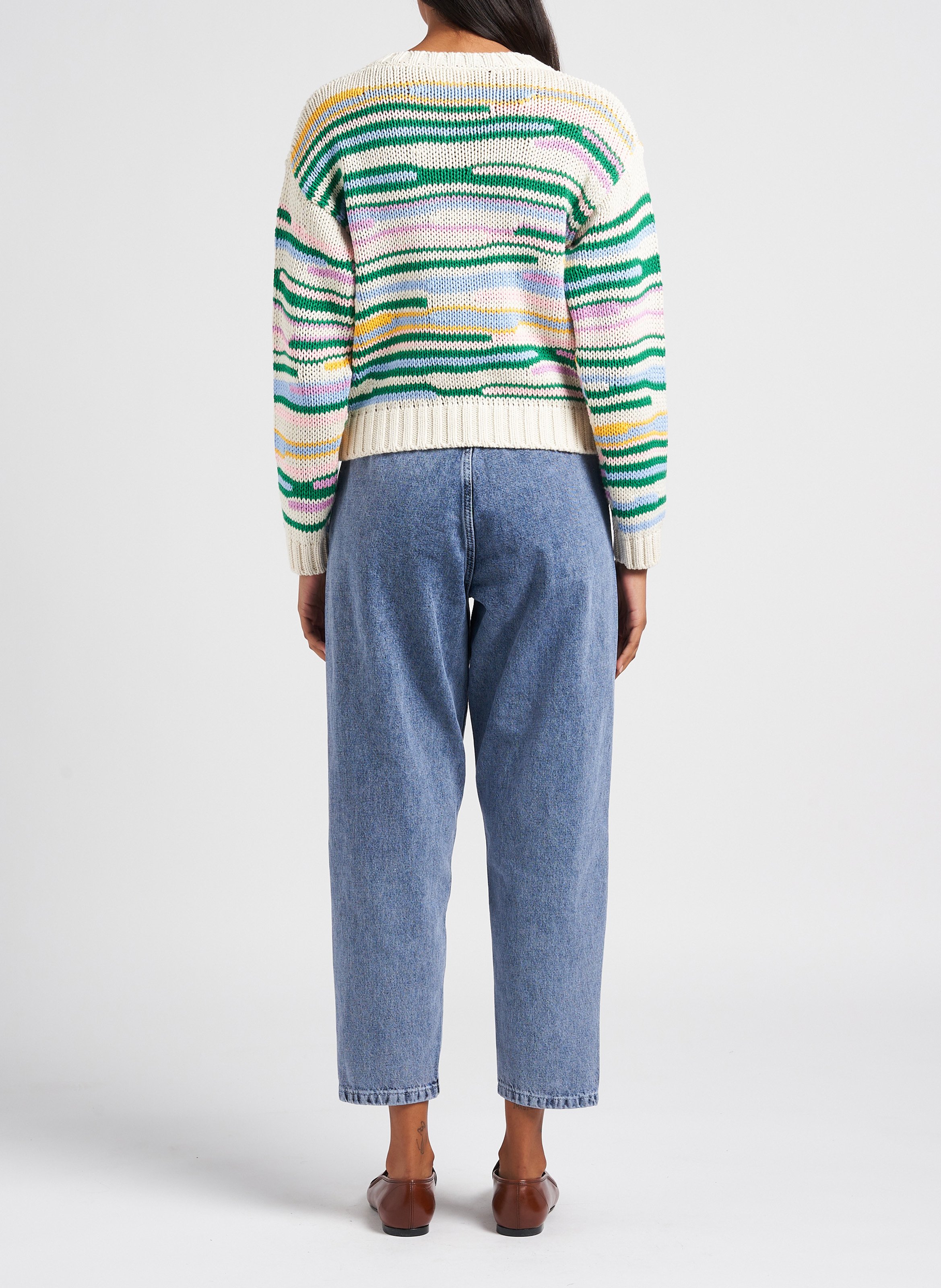 Round-neck knit sweater INDEE Multicolored