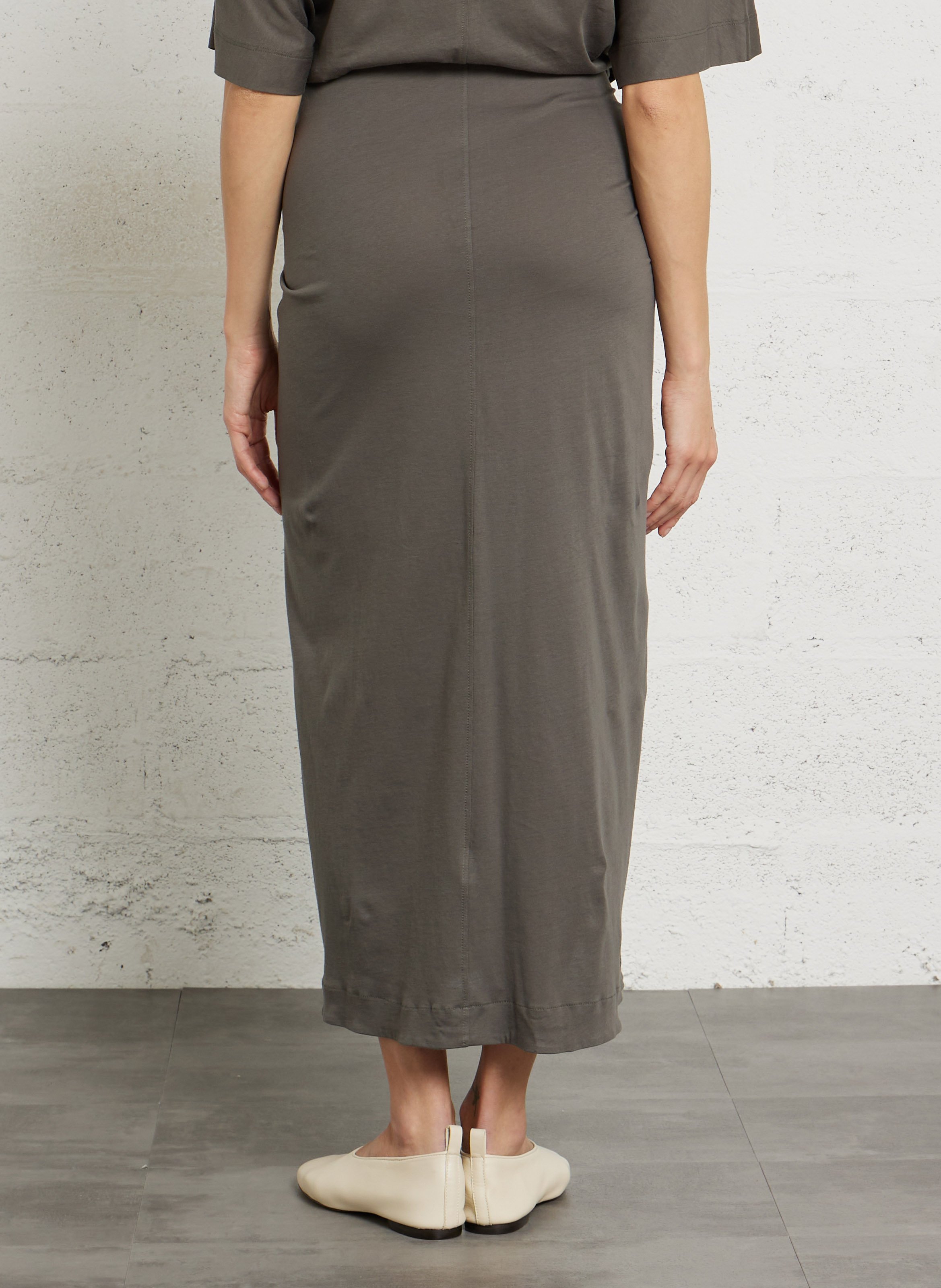 Halflange rok van biologisch katoen SOEUR Blauw