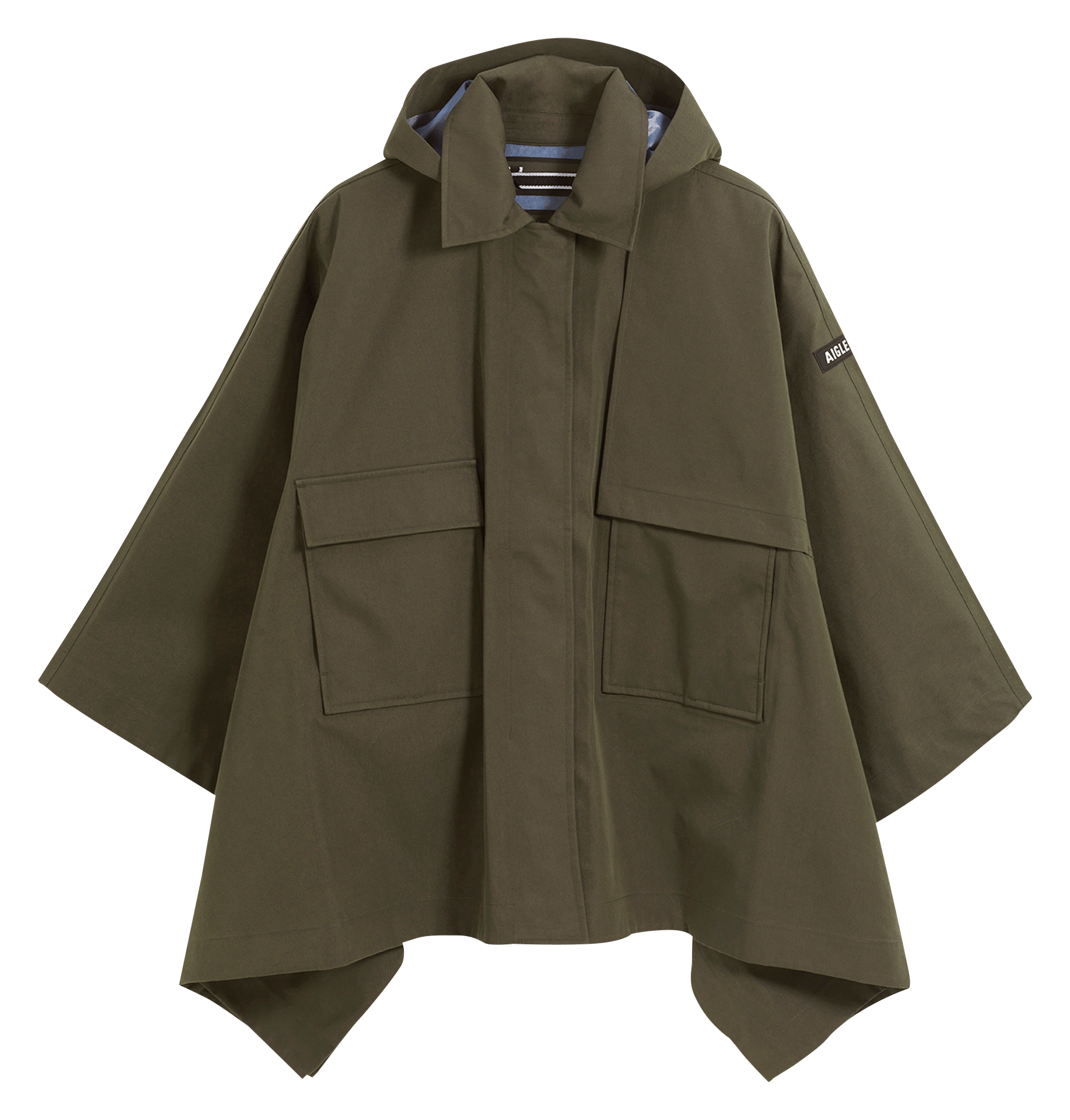 Parka ample à capuche unie AIGLE Kaki