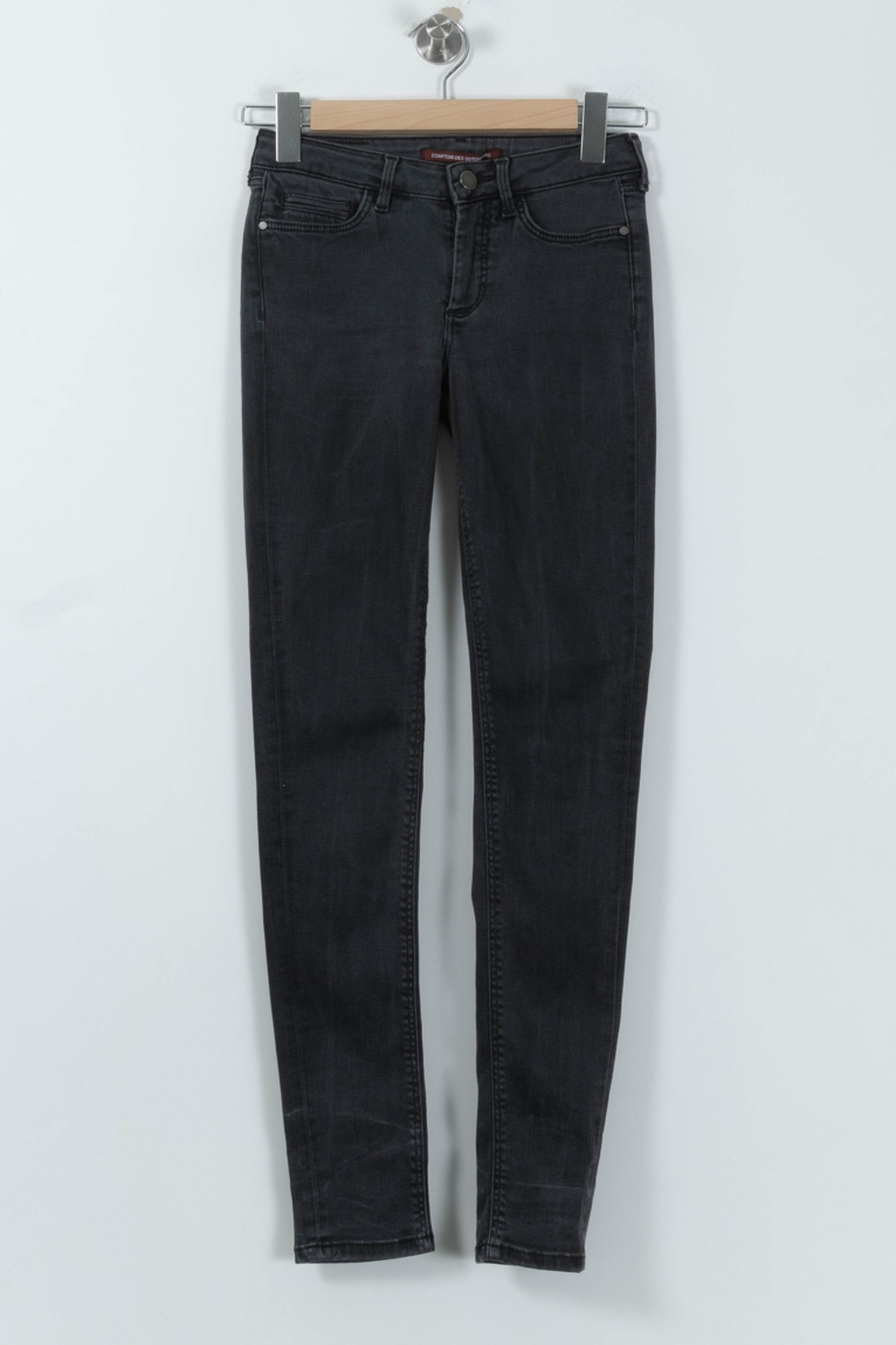 Cropped slim jeans with studs COMPTOIR DES COTONNIERS - Seconde main Grey