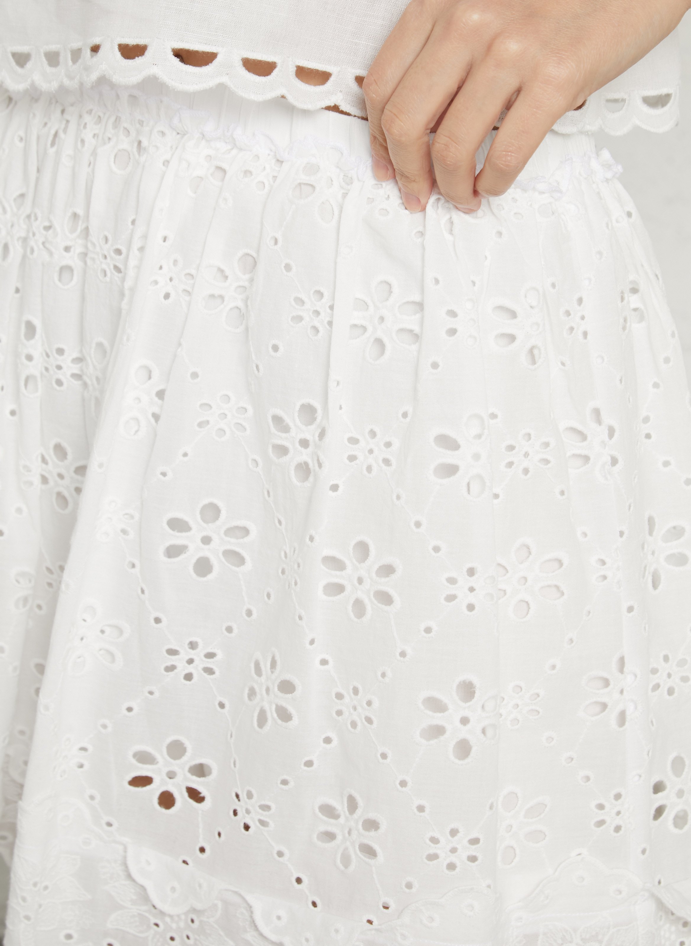 Double gauze skirt BERENICE White