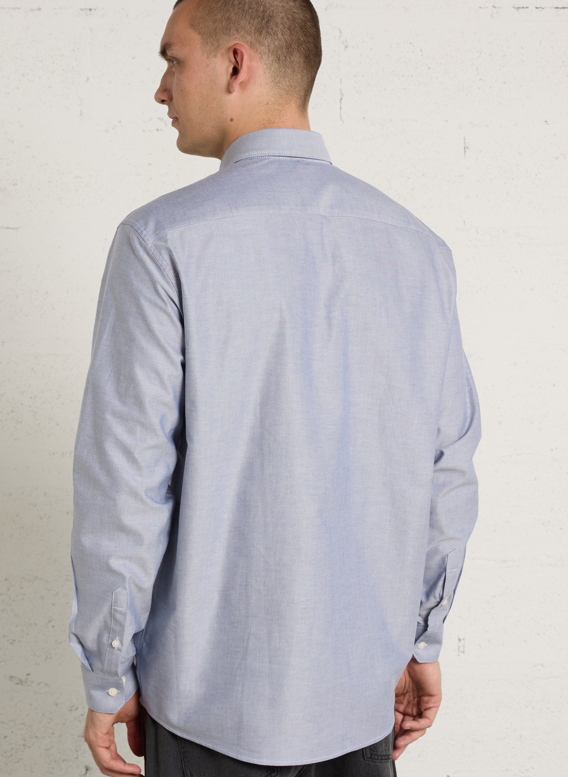 Chemise droite en coton AU PRINTEMPS PARIS Bleu