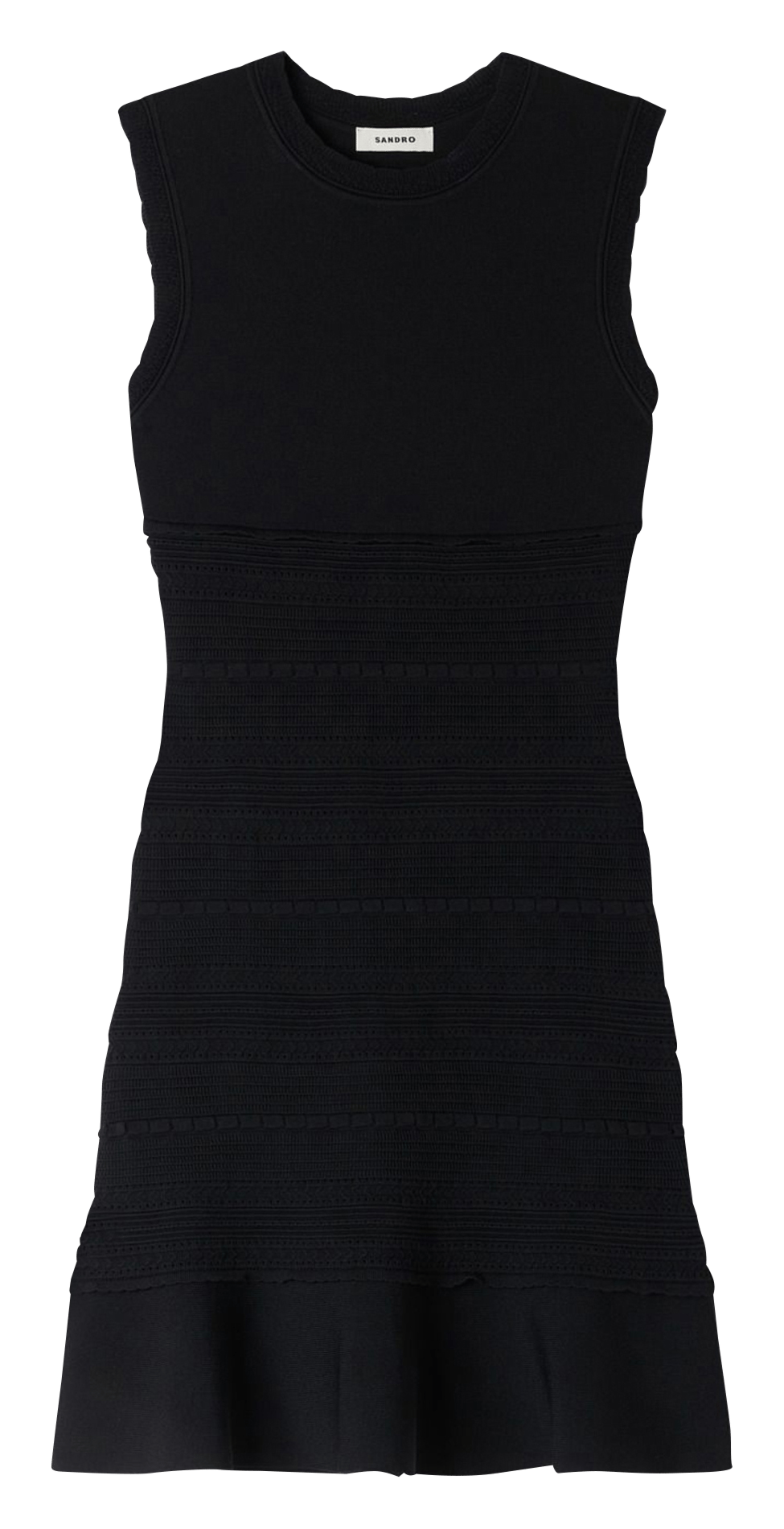 Robe courte en maille SANDRO Noir