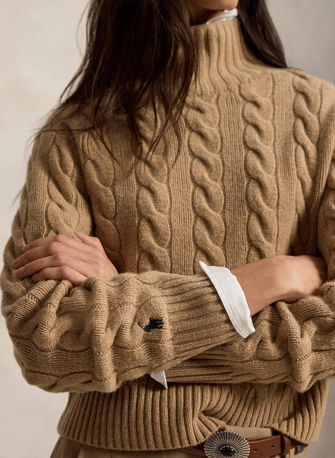 Trui met opstaande kraag | wolblend POLO RALPH LAUREN Beige