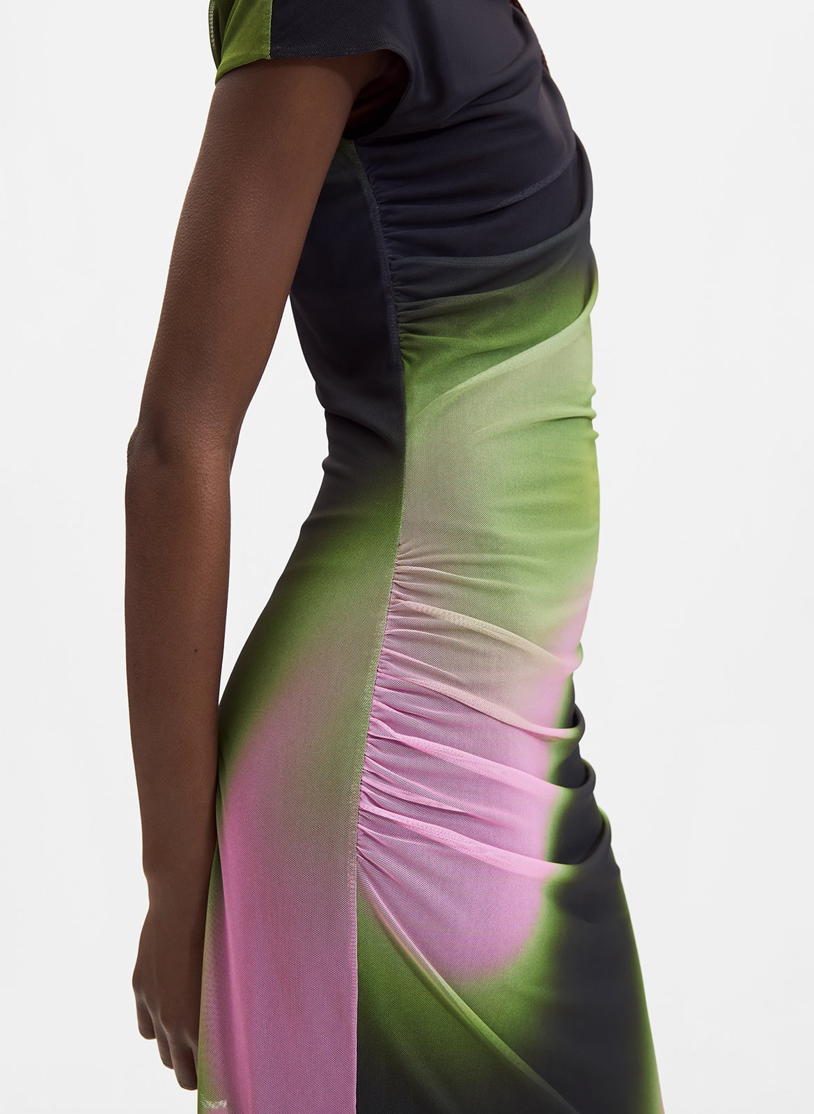 Long dress with round neckline in tulle DESIGUAL Black
