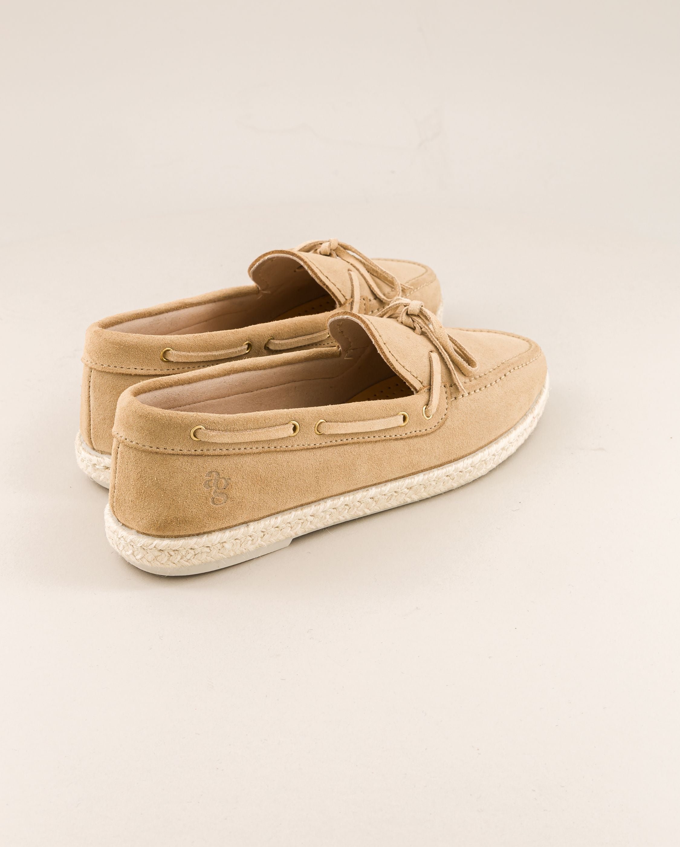 Betty women's beige leather boat moccasin ANGARDE Beige