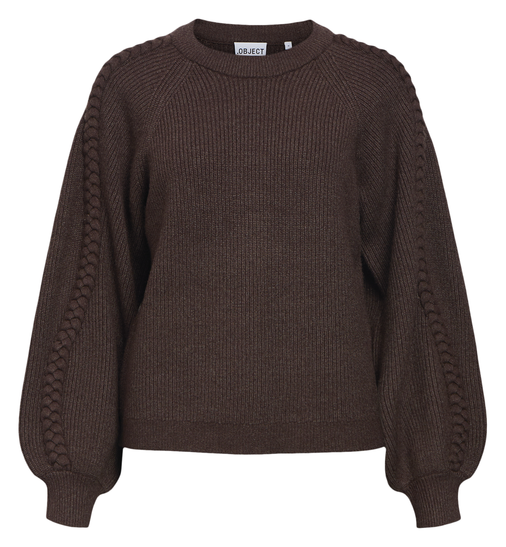 Oversize gerippter Pullover OBJECT Braun