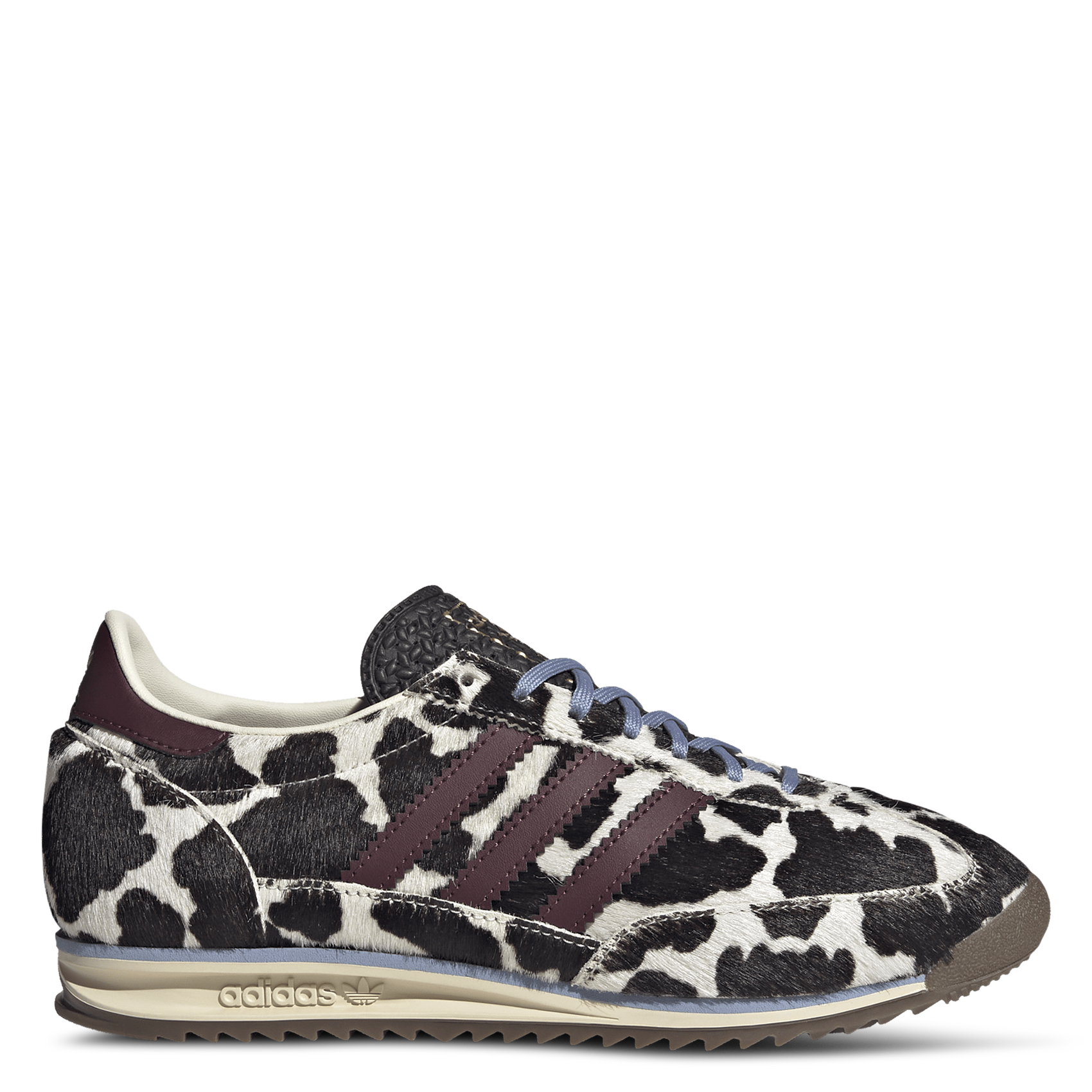 Low-top sneakers in printed pony-effect calf hair ADIDAS White