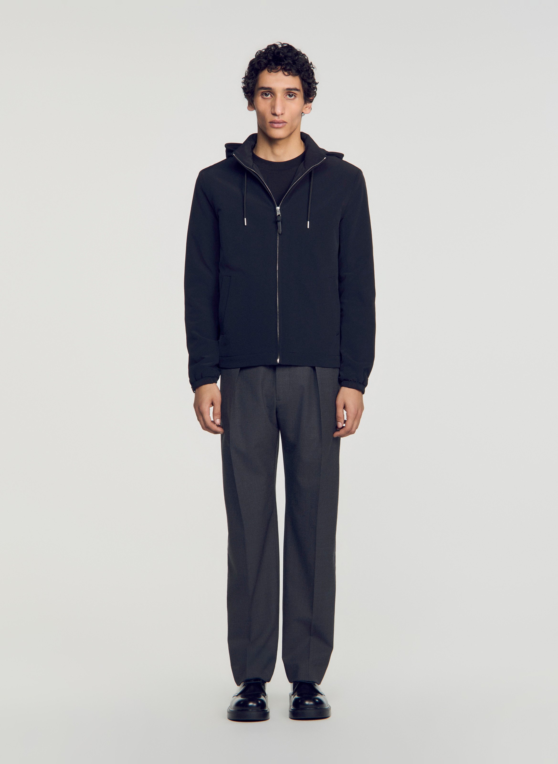 Sweat ajusté col montant SANDRO Noir