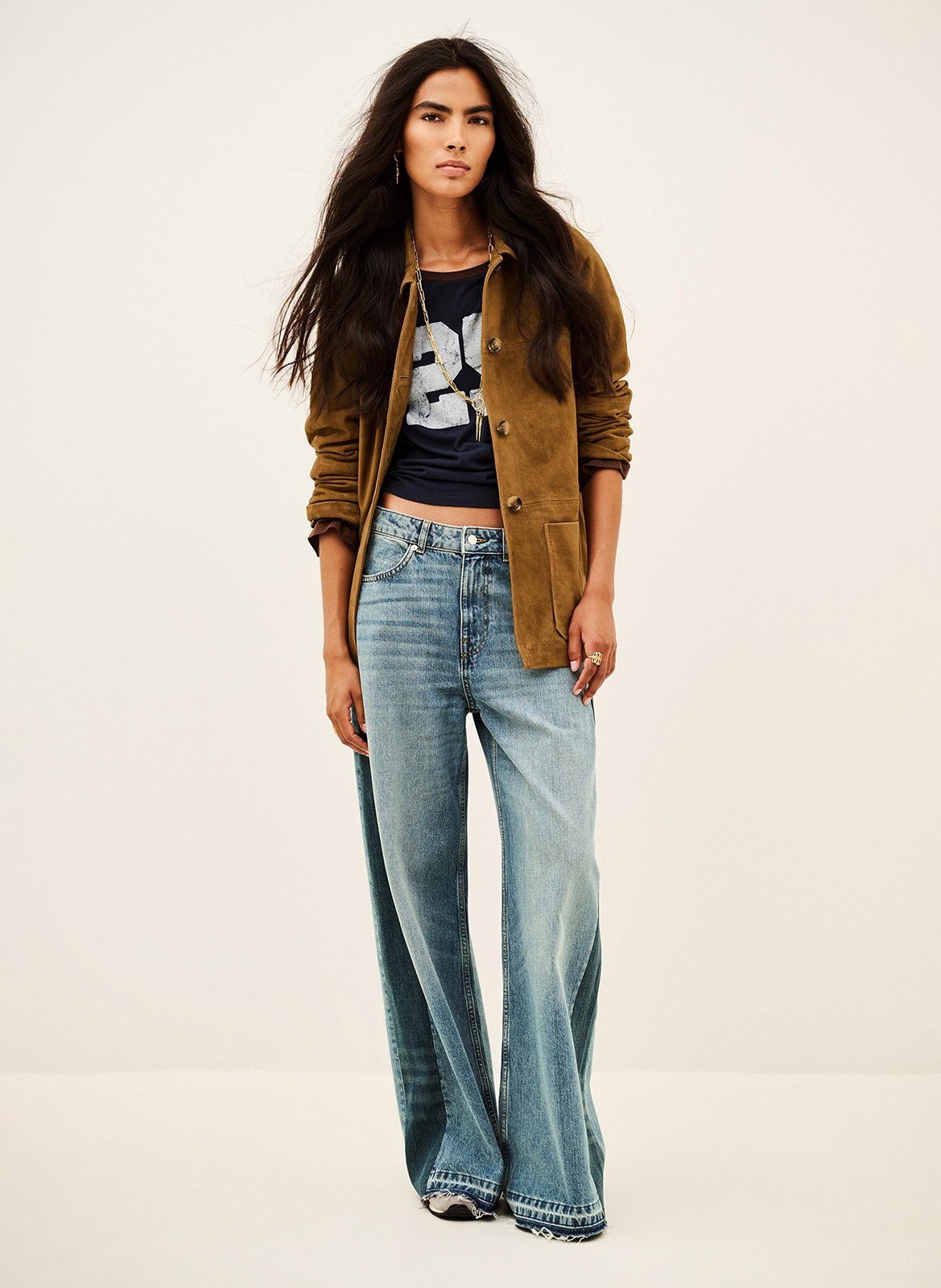 High-rise wide-leg jeans BA&SH Blue