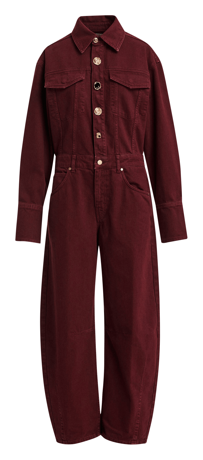 Combinaison barrel en coton bio ESSENTIEL ANTWERP Rouge