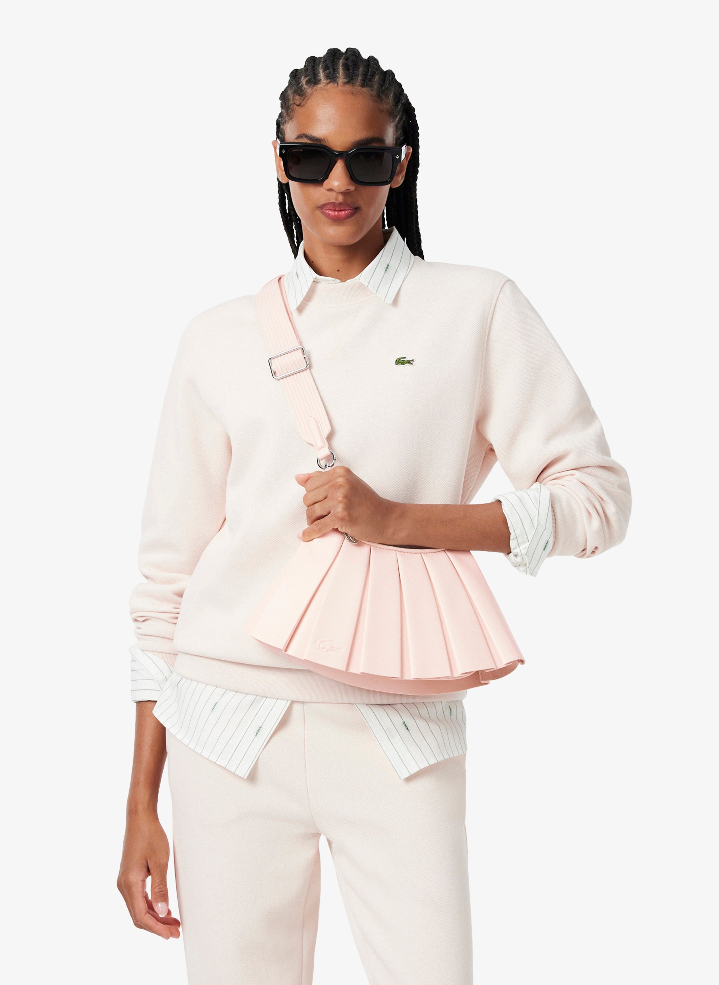 Sac à main petit Lenglen Défilé en cuir LACOSTE Rosa