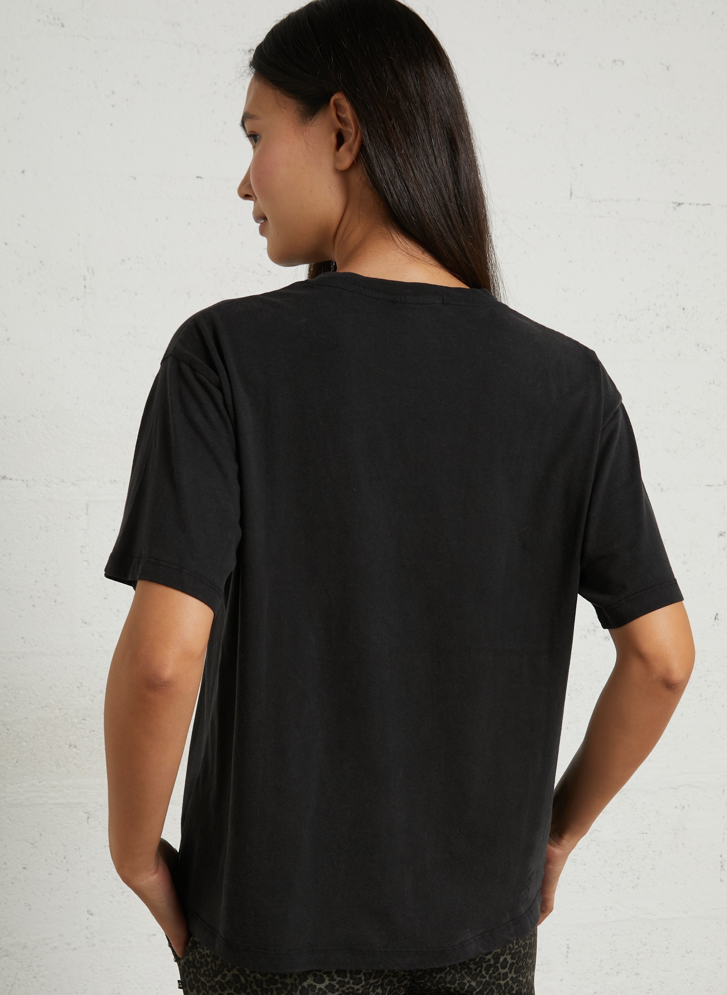 Tee-shirt imprimé en coton LE TEMPS DES CERISES Noir